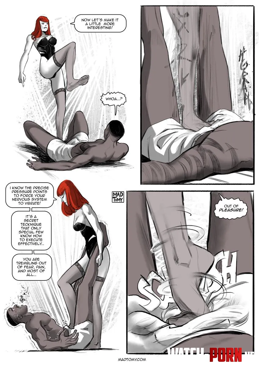 Ballbusting stomp comic page by MadTomyArt