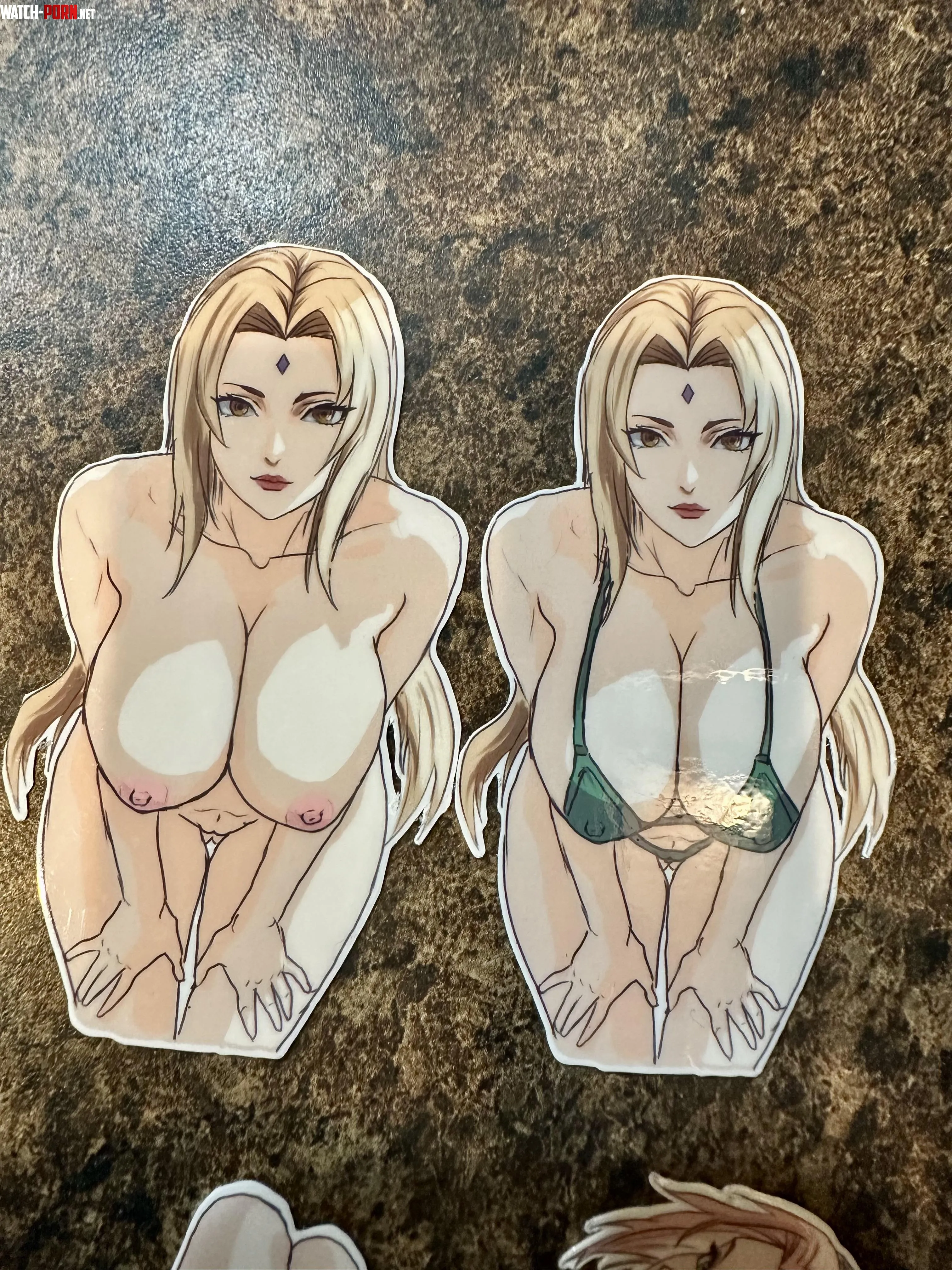 Some of my sticker art tsunade (waifustickiesshop) by Stock-Management5591