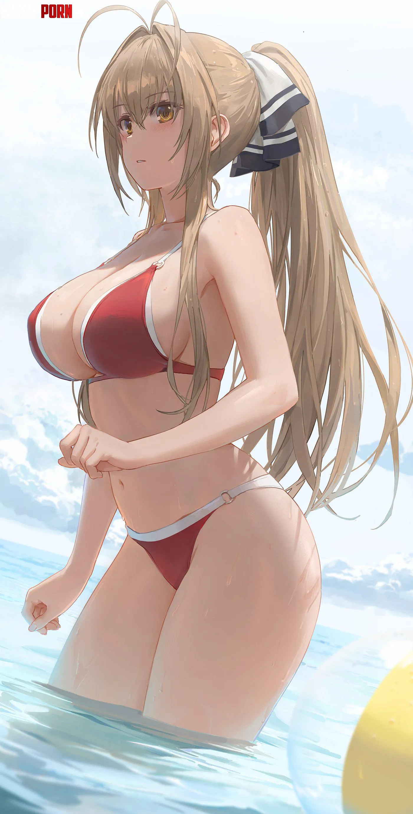 Sento Isuzu Having Fun in the Beach [Amagi Brilliant Park] (Free Style) by ecchi_neko