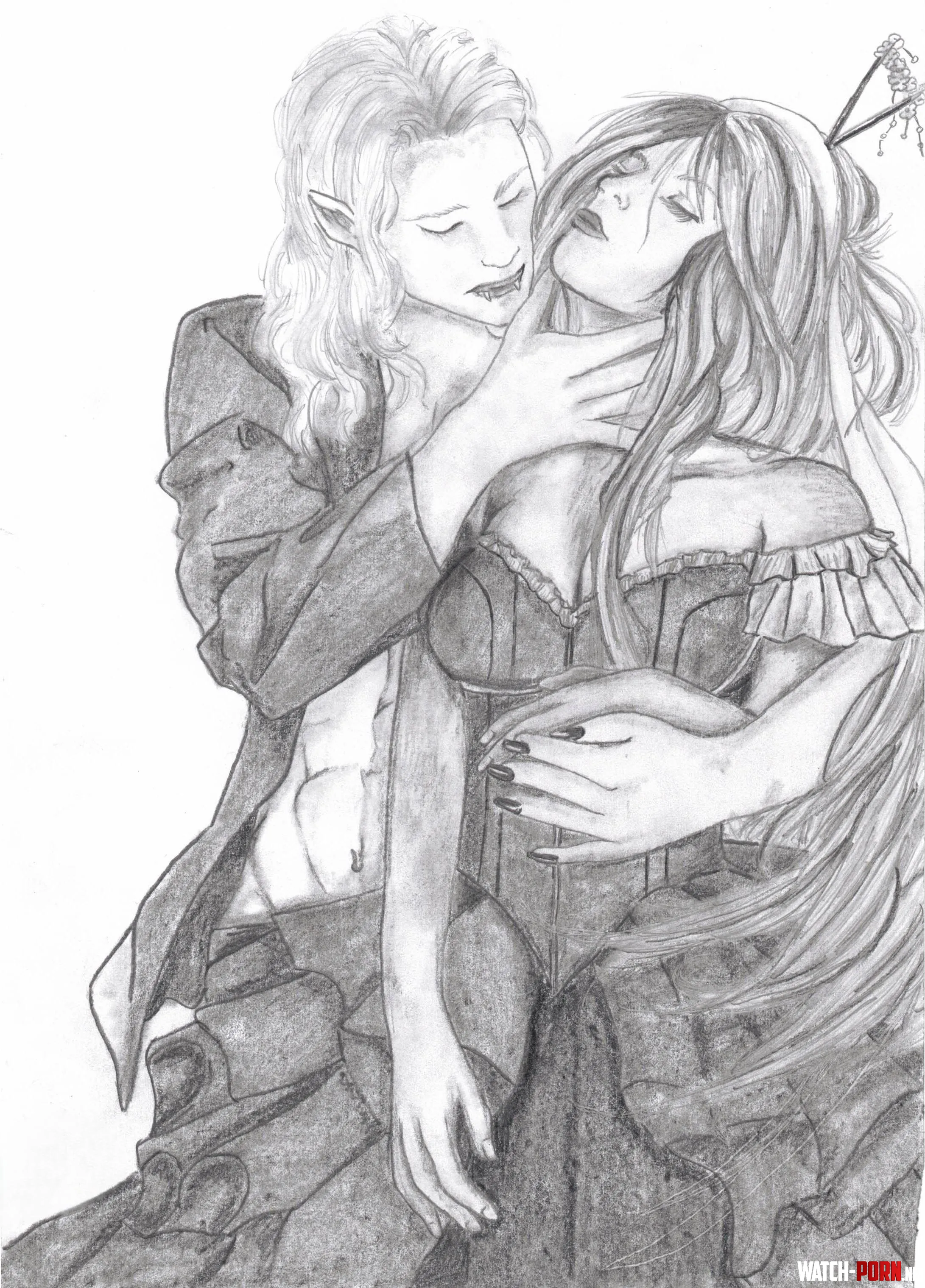 A vampire's hypnotic kiss - Serena [art by Lady Loreley] by ellasmet
