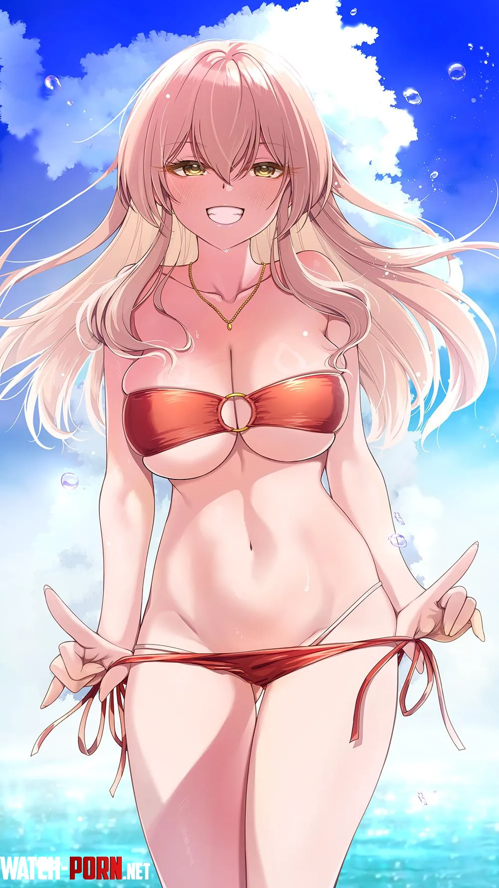 Mika teasing her midriff [Idolmaster] by marxsander2016