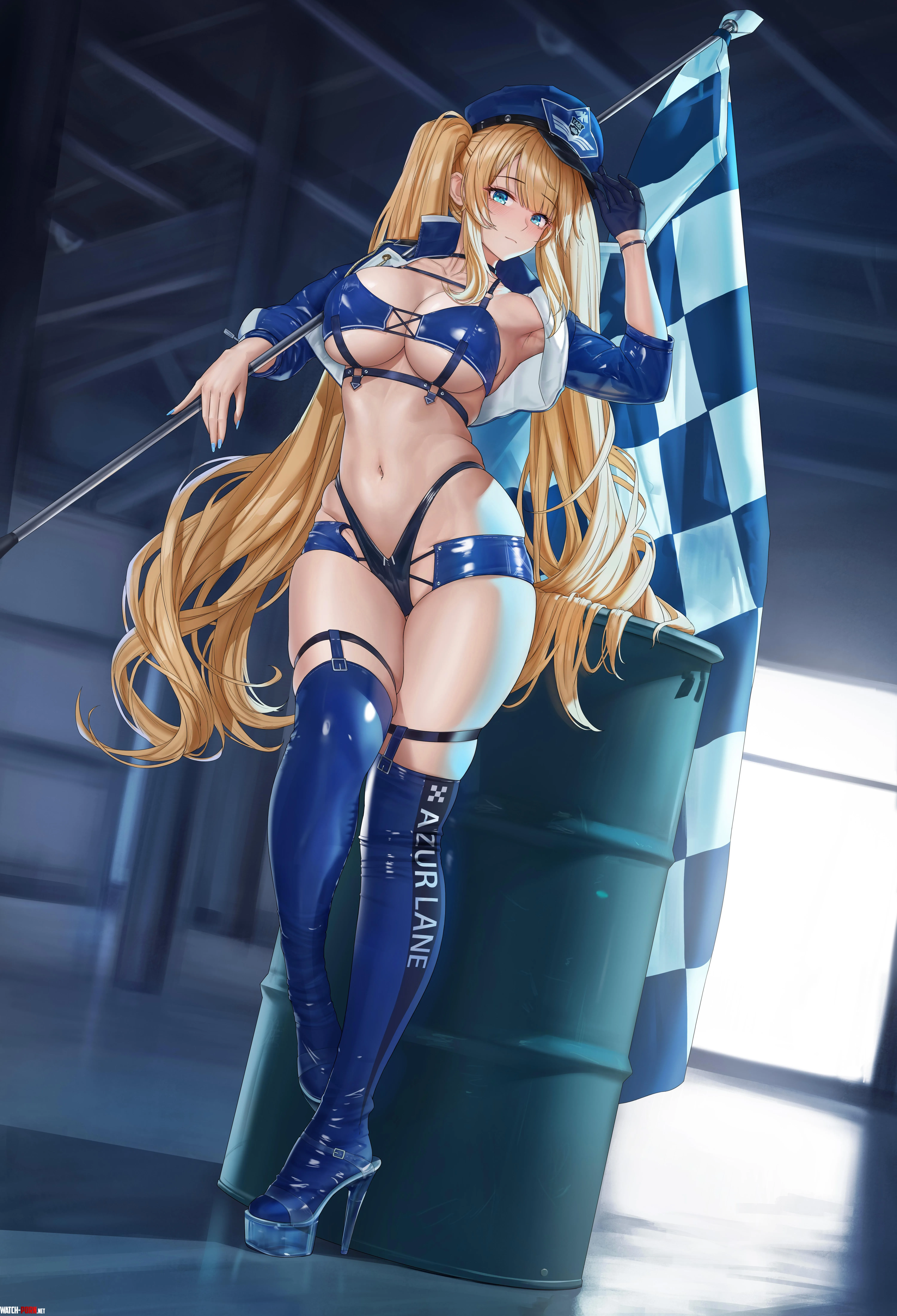C Chan in Baltimore's Race Queen outfit (Yuhui Ranjin) [Indie Vtuber/Azur Lane] by llamanatee