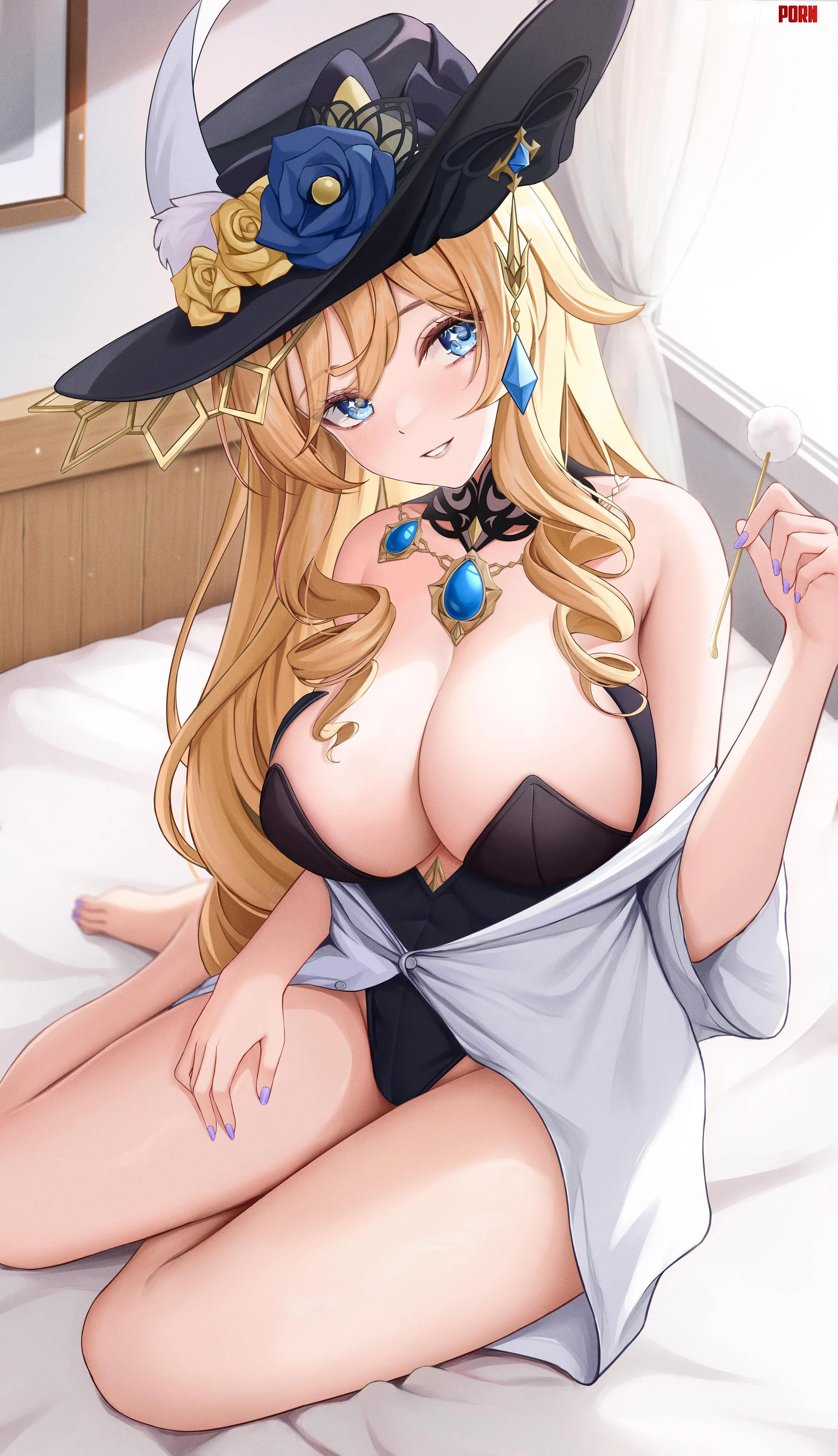 Navia with mimikaki (沐雪Arayuki) [Genshin Impact] by elegantloveglimmer