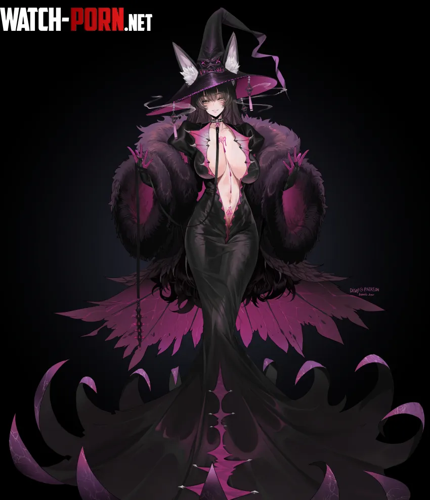 a very very spooky cat girl for spooktober by eepy_squid