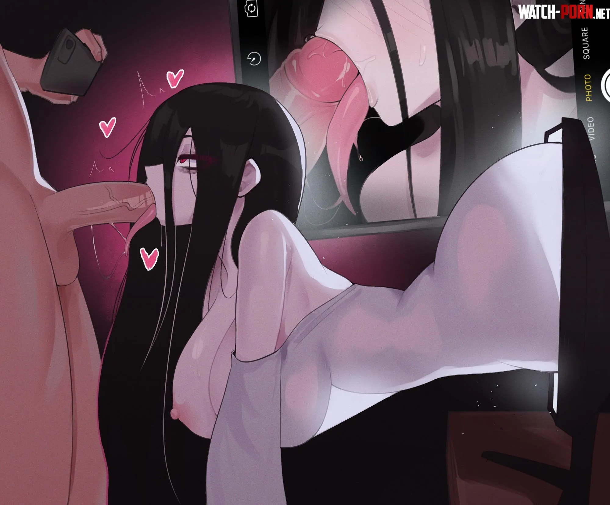 Sadako making a different kind of tape [Fizzill] by Sap0583