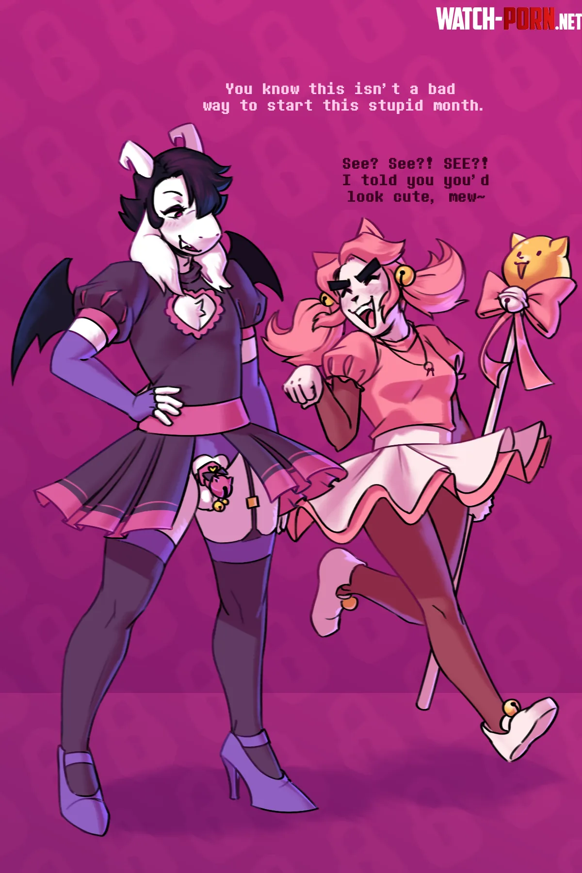 [Mad Mew Mew][Asriel] Locktober Chastity by Dracozhilla
