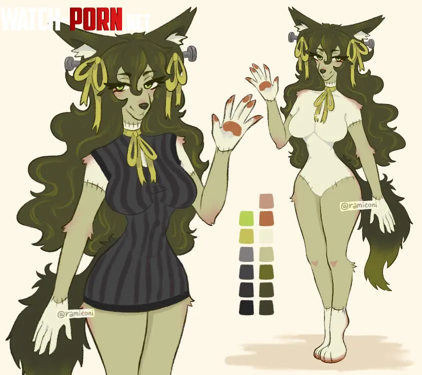 Frankenstein Wolf Lady (adoptable) @ramieoni by ramieoni_art