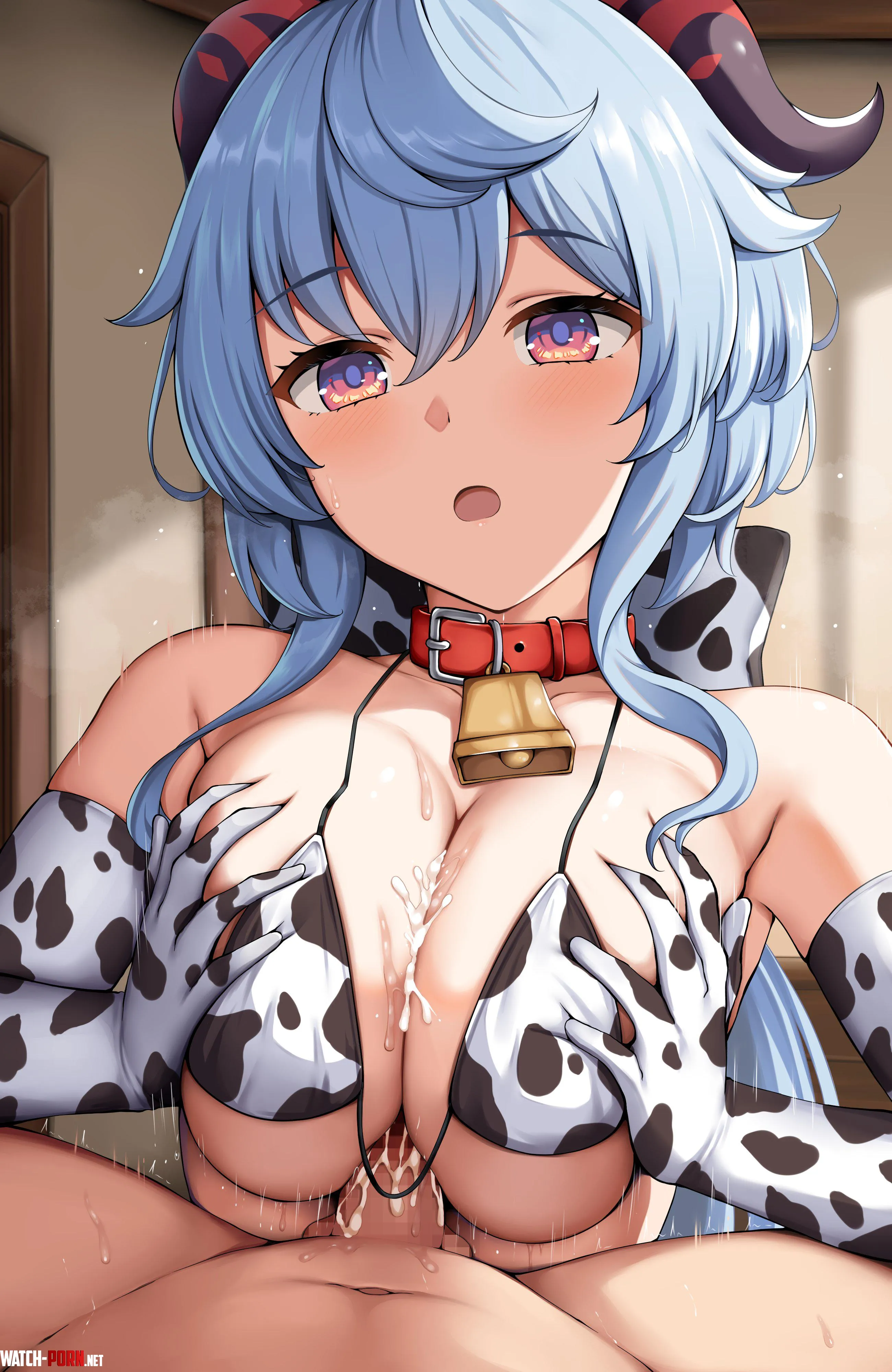 Ganyu Strokes Aether's Dick Continuously even he's already Ejaculated [Genshin Impact] (Renetan) by ecchi_neko