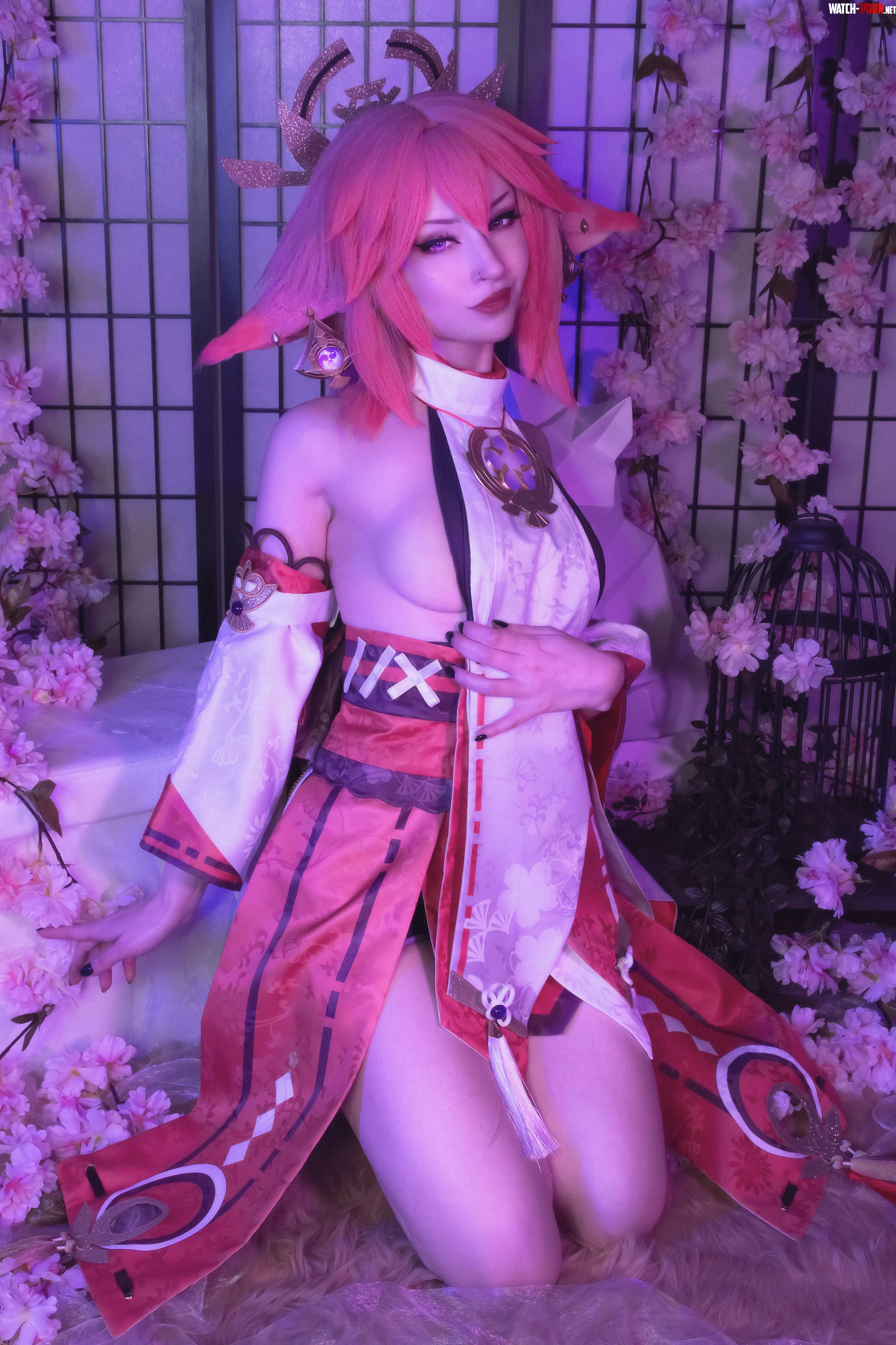 Yae Miko - Shirokitsune by kuropuppi
