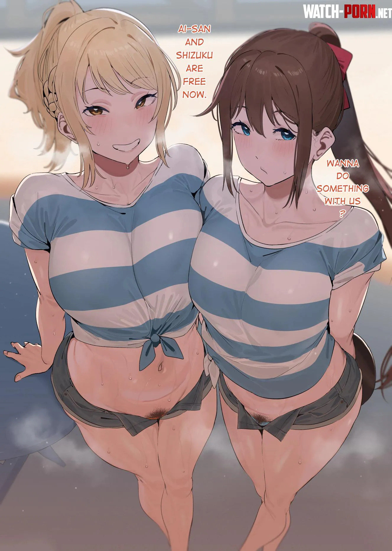 Ai Miyashita and Shizuku Osaka at the door [Love Live! School Idol Project] by Silent_Steak_9540