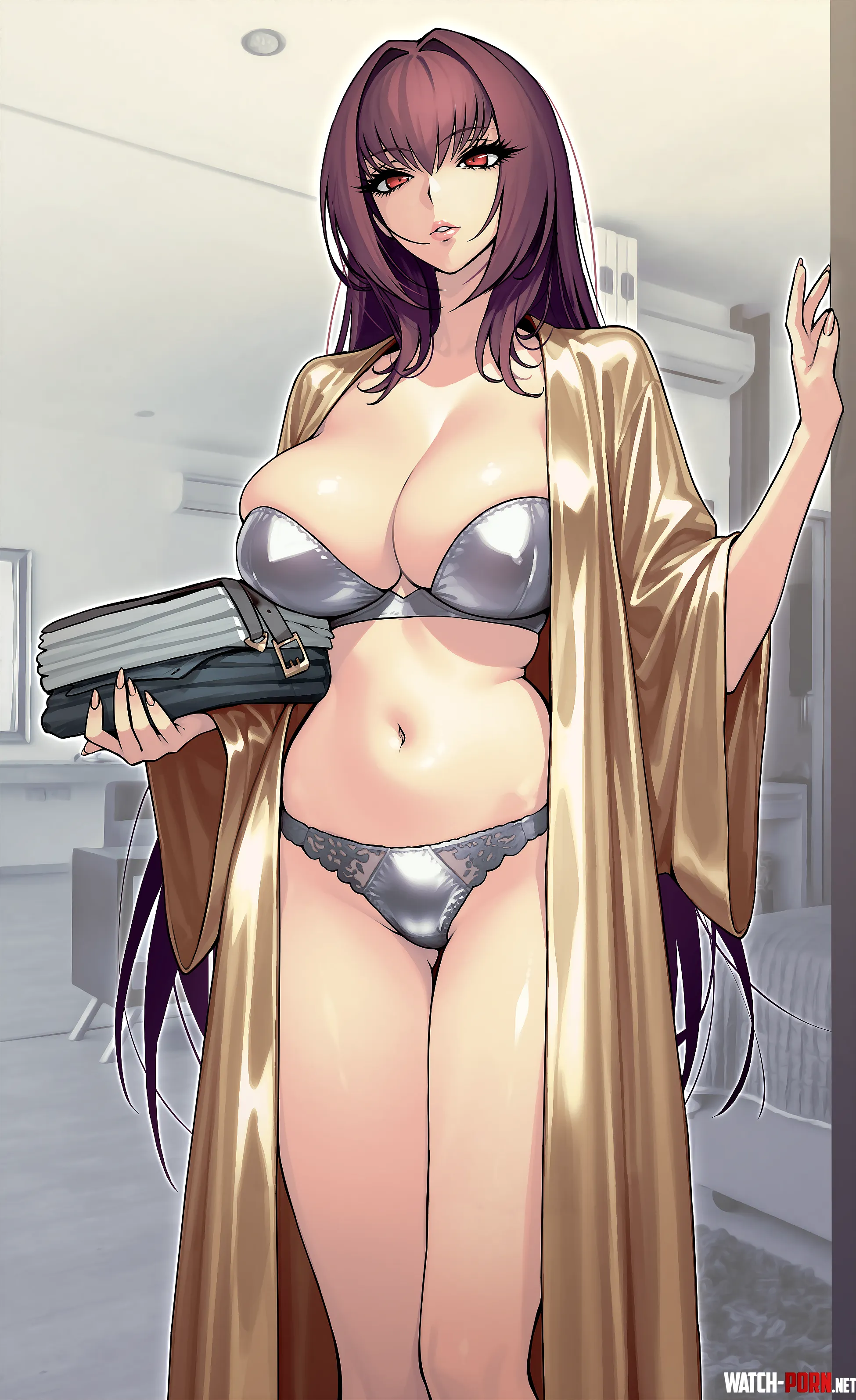 Scathach is performing a laundry work (フランク-兄さん / Rioliogiz) by elegantloveglimmer