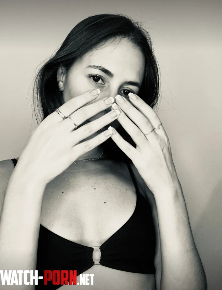 black and white pov of my nails by iamsharonof