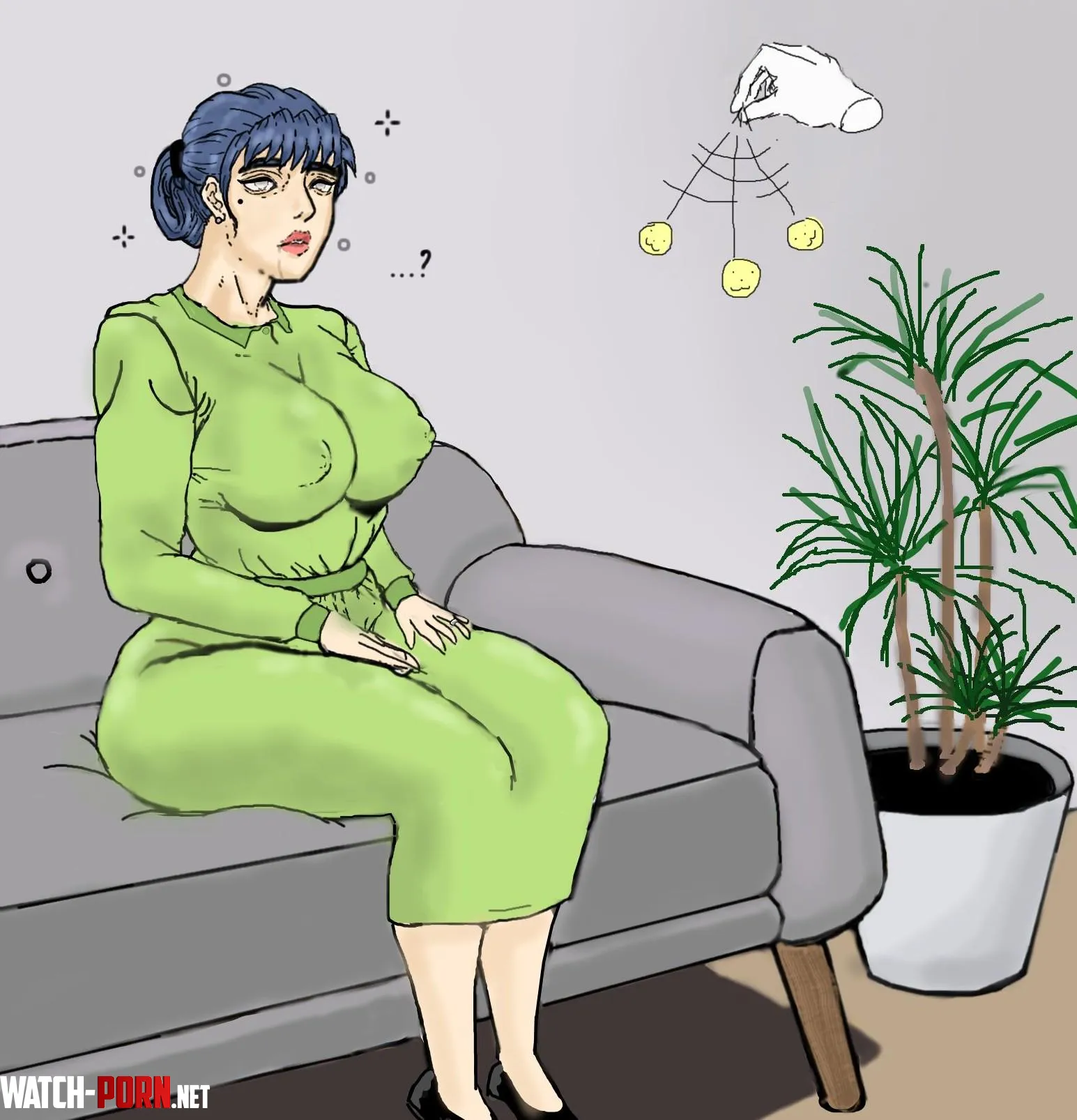 Hypnotized Milf [OC] (Artist: Me) by Outrageous-Milk8767