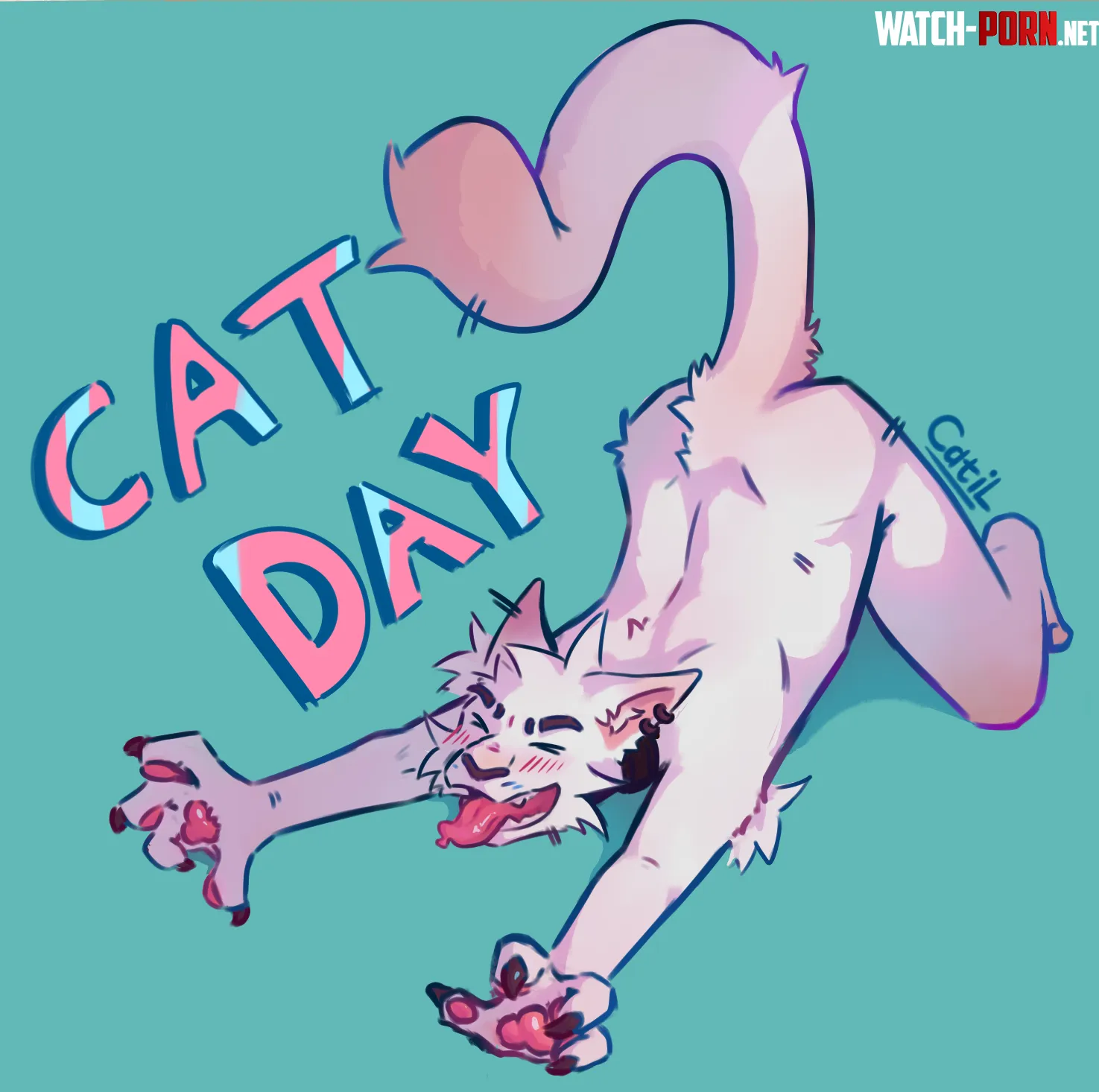 Be like a cat: stretch all day >:3 (Catil | by me) [X] by Catil_01