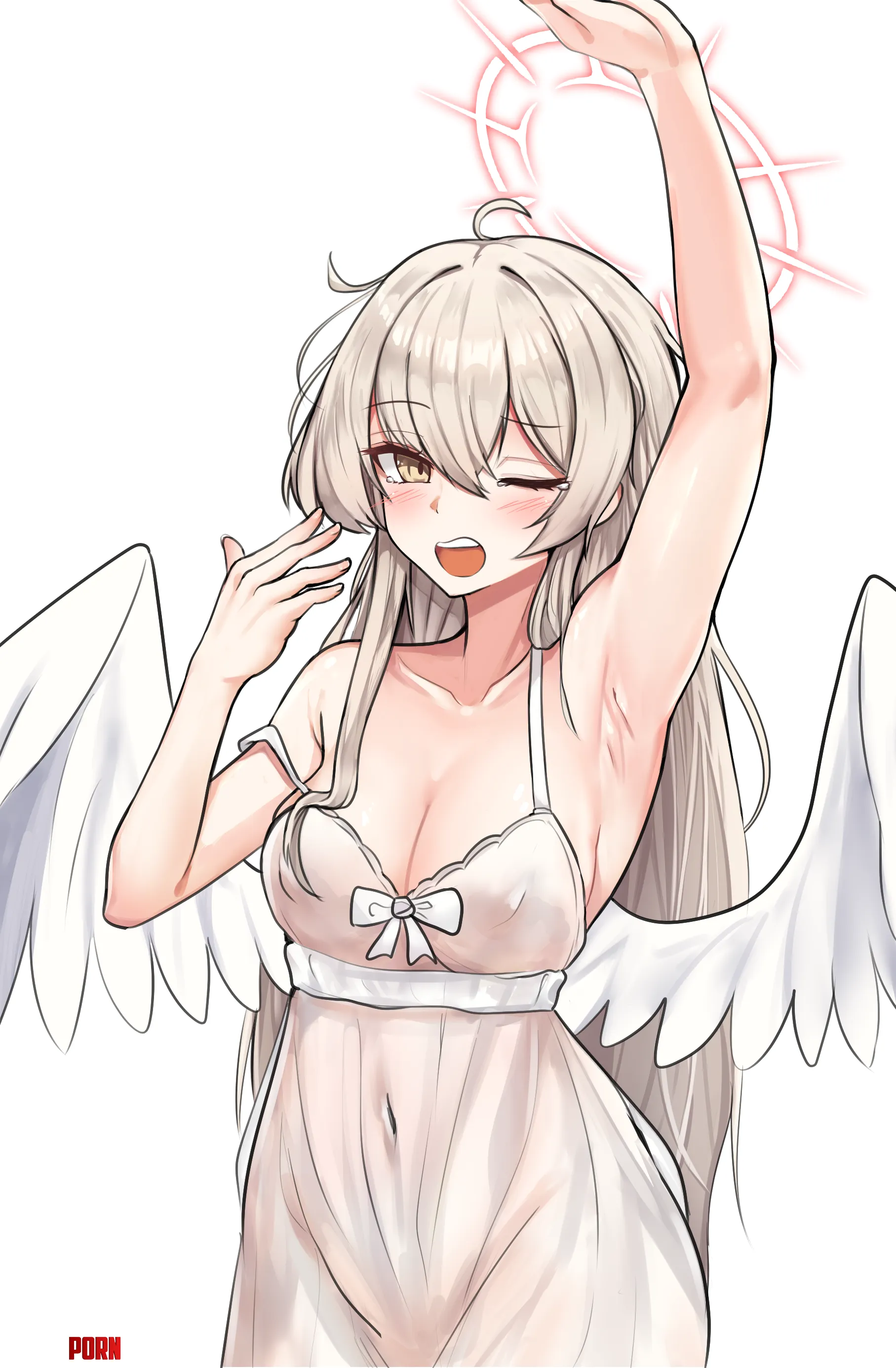 Kirifuji Nagisa in nightgown (qualthis197) [Blue Archive] by TheRoySez
