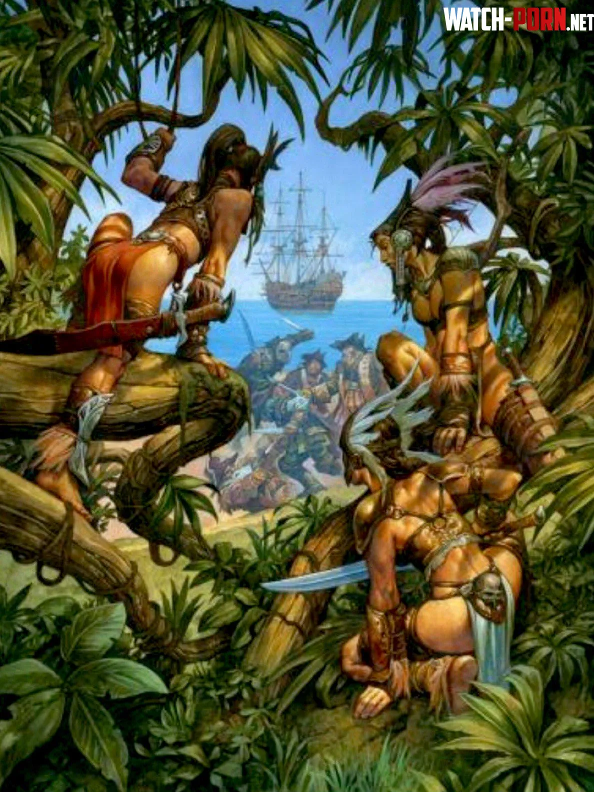 Amazons welcome freebooters (Gabor Szikszai) by SiarX