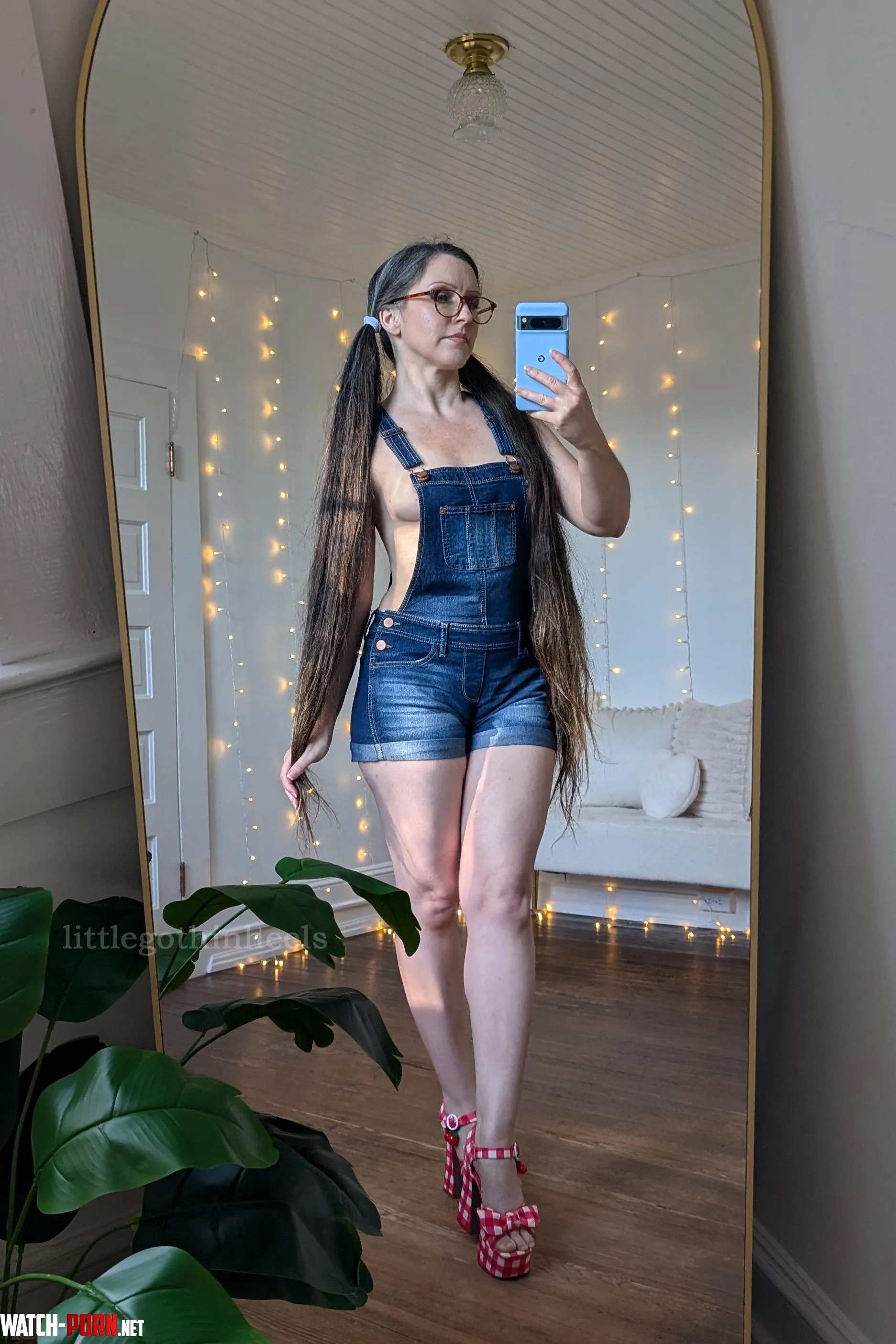 Never too old for pigtails, even if they are gray (44F) by littlegothinheels