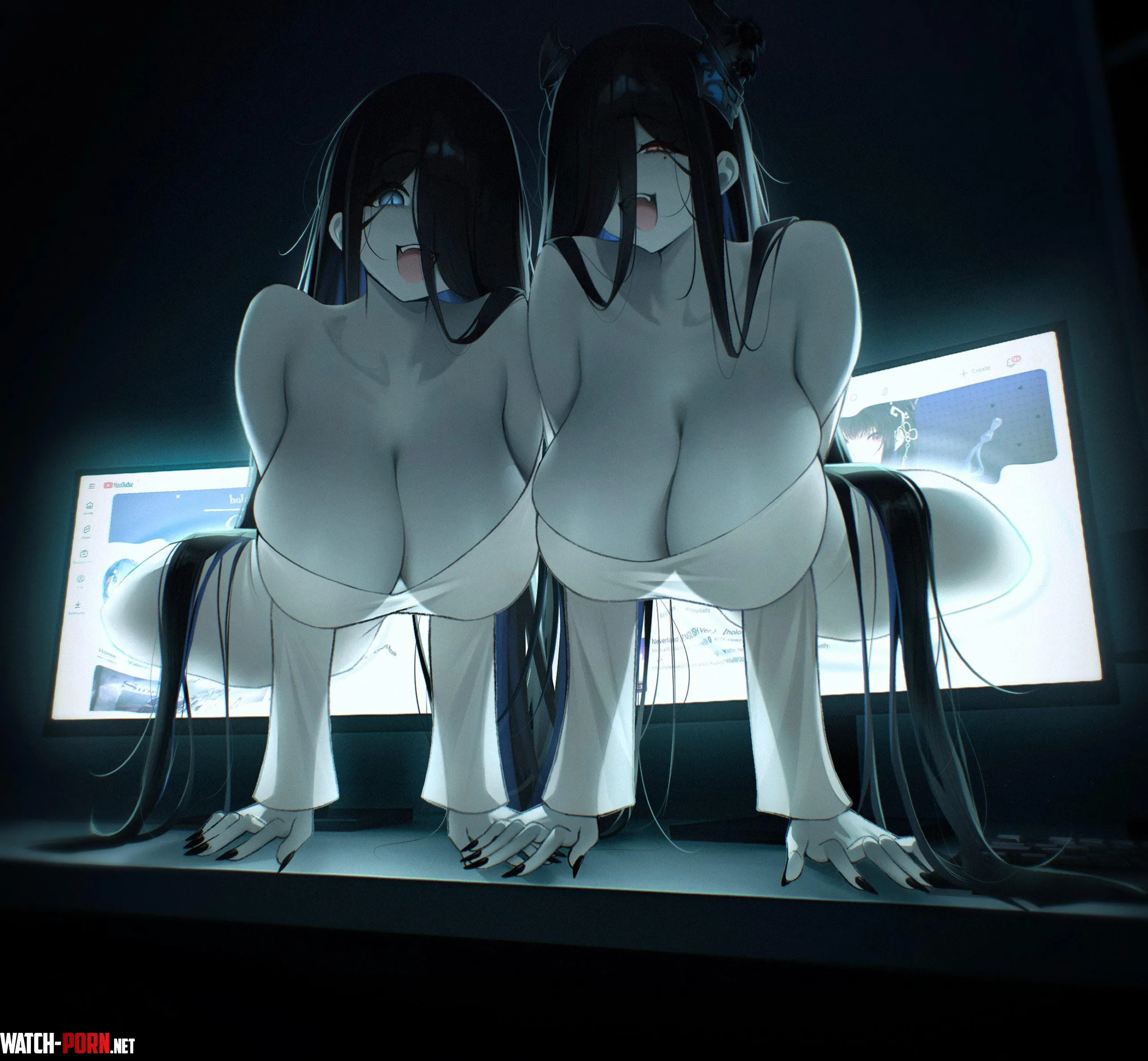 Spooky Nerissa and Kronii (Prab) [Hololive] by Silent_Steak_9540