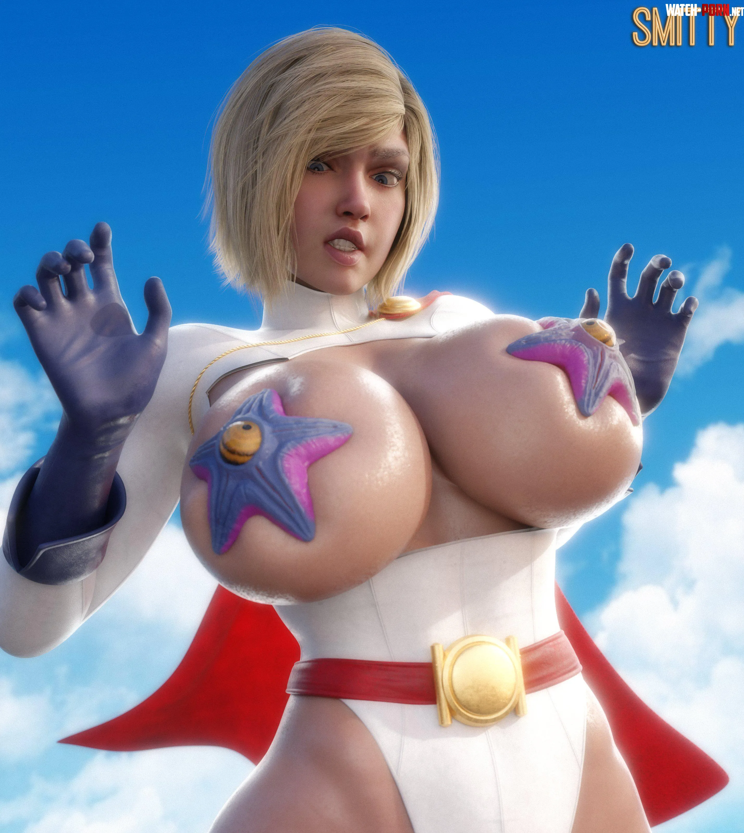 Power Girl vs Starro (Smitty) [DC] by EroMestre