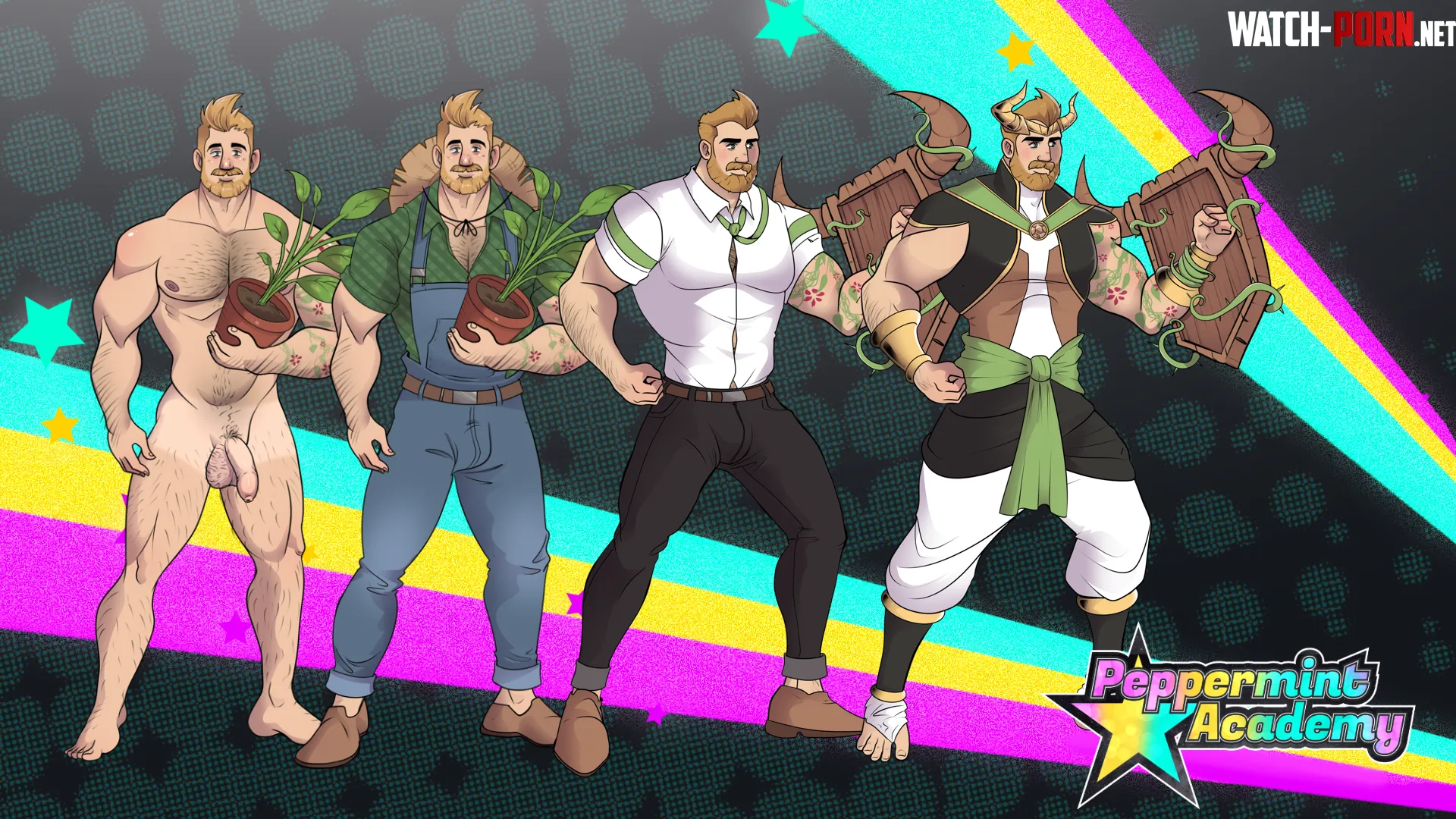 Rick, the farmer main outfits for Peppermint Academy by astralnight017