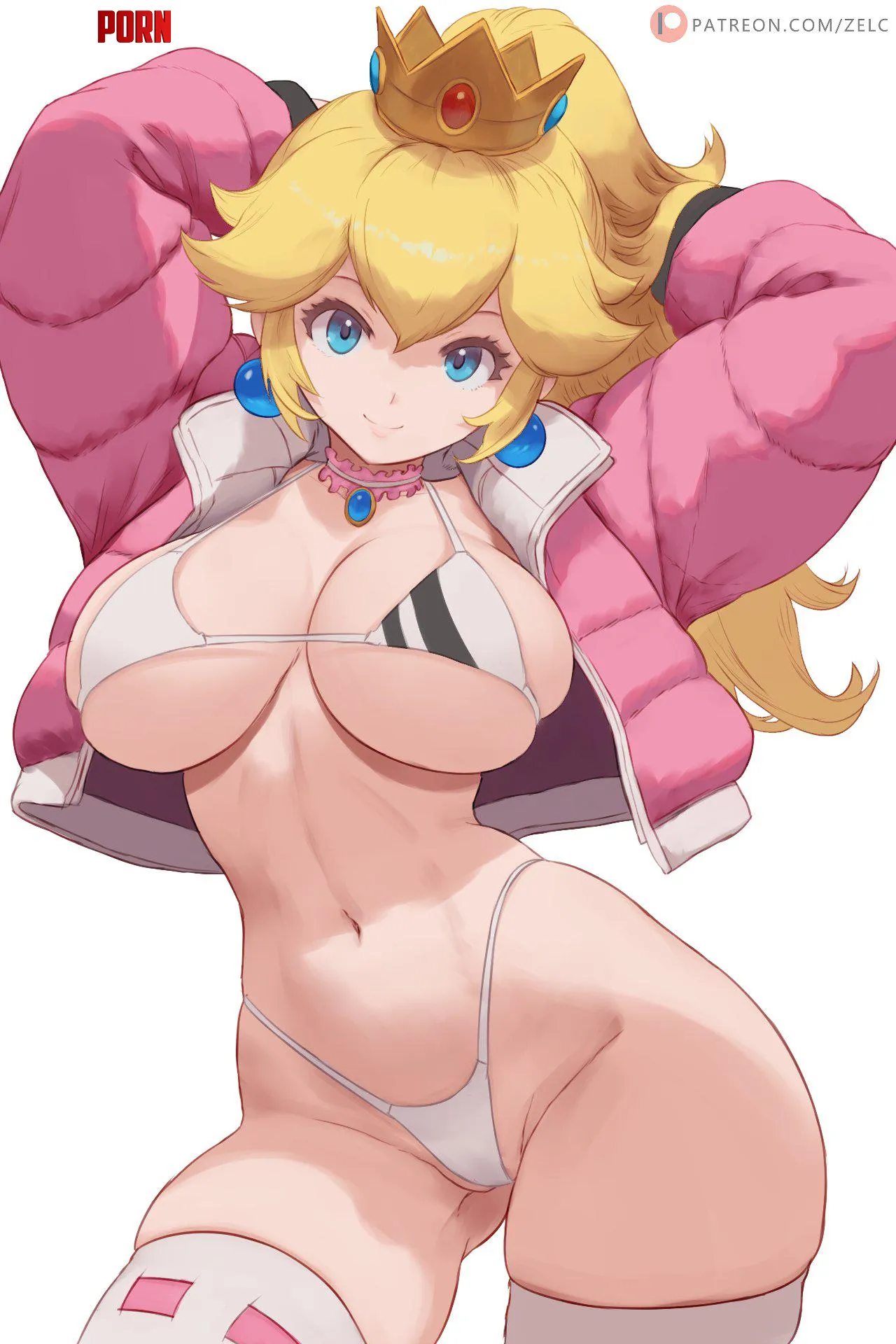 Beautiful Princess Peach (zelc-face) by softswayy