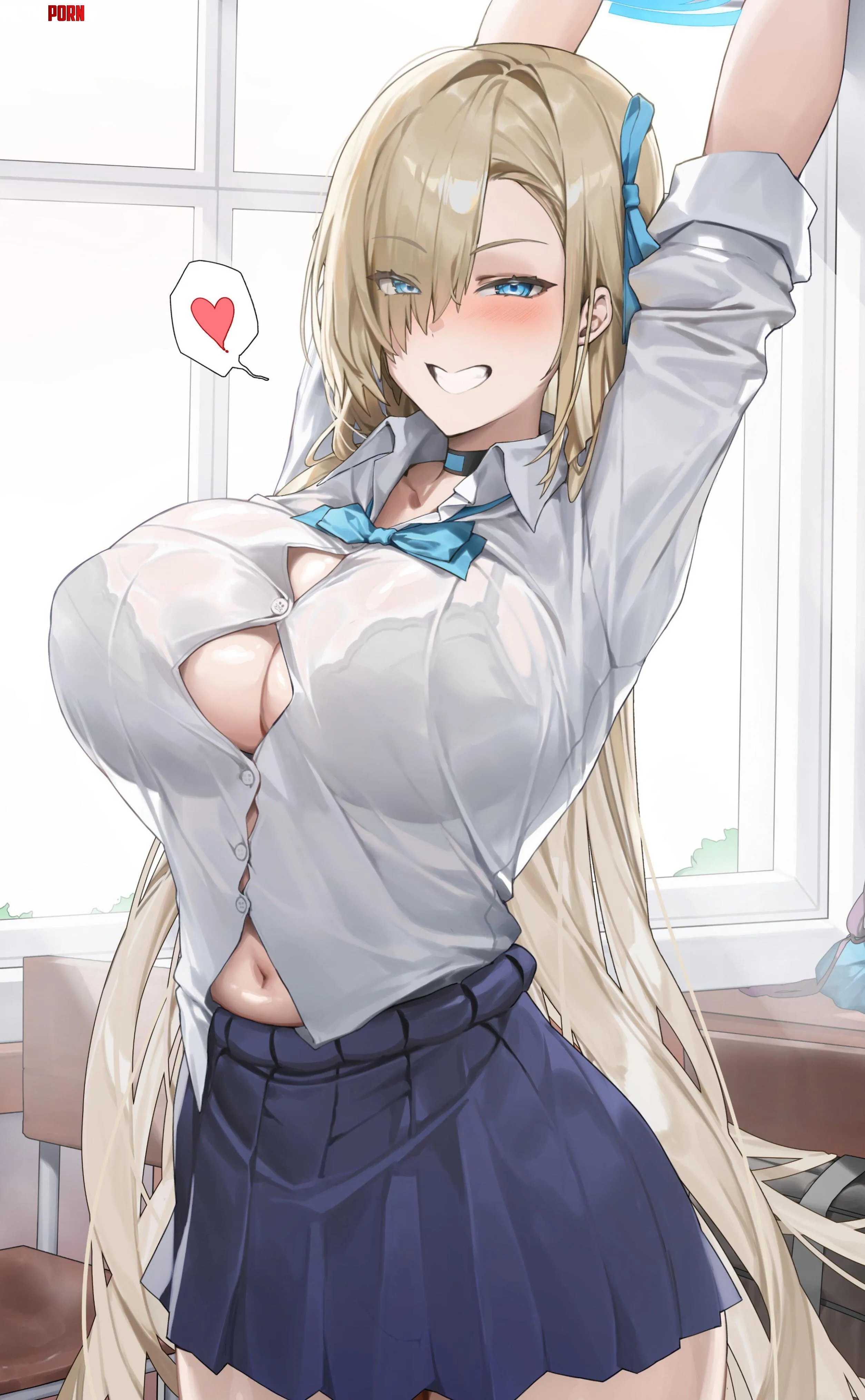 Asuna in classroom (SAMart / _SA_MART_) by Pexatyma