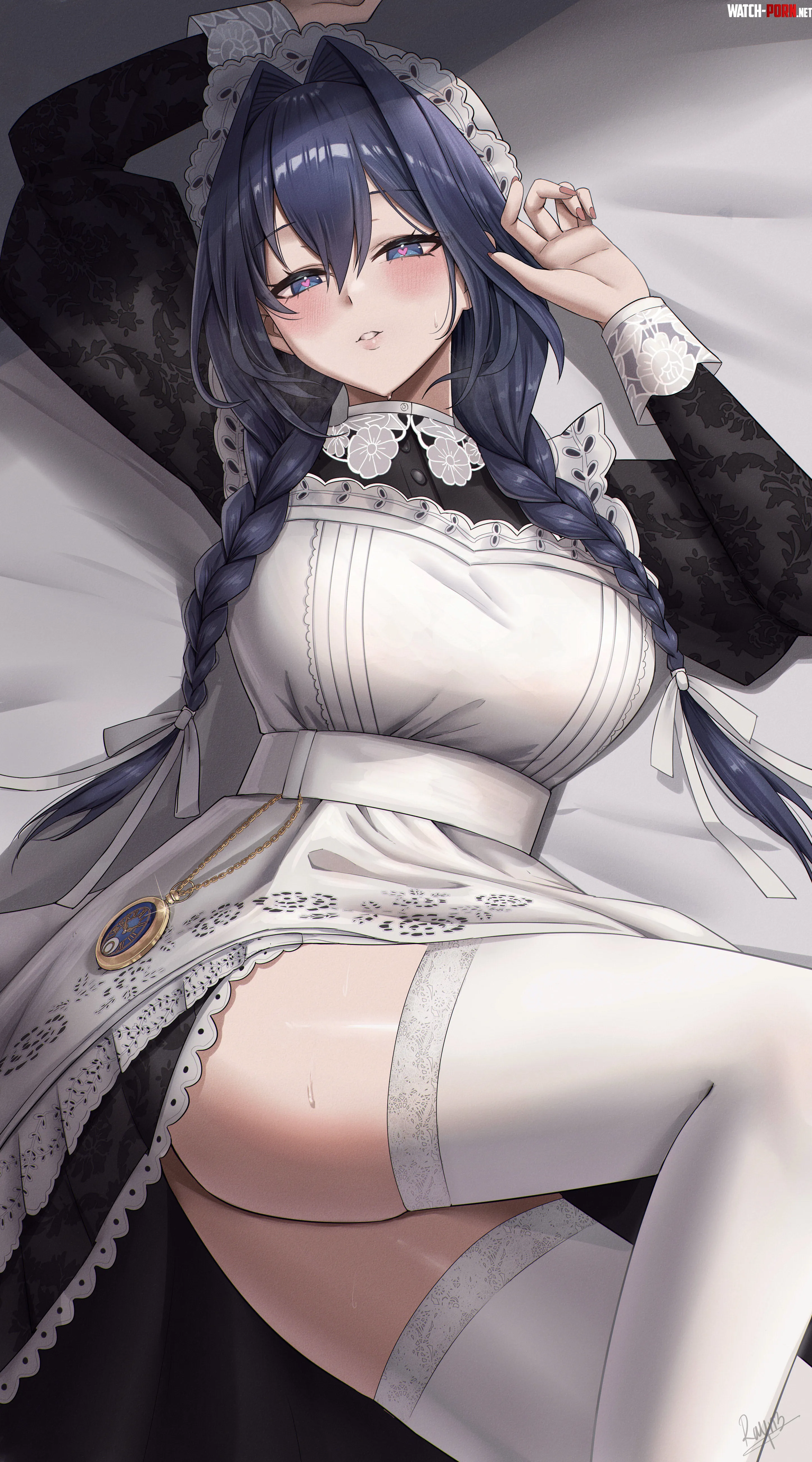 Maid Kronii [Hololive] by WoolsonDaSheep