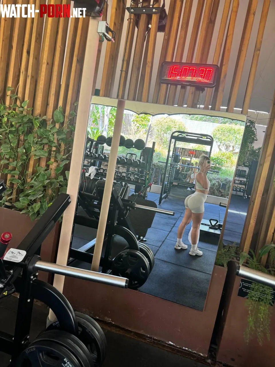 College gym girl with a natty by FoxyCherryblosom