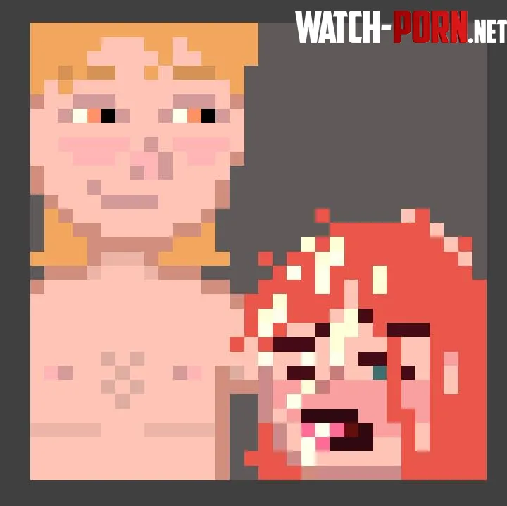 My first time making NSFW pixel art (subtle D/s, facial) by johnnydearest