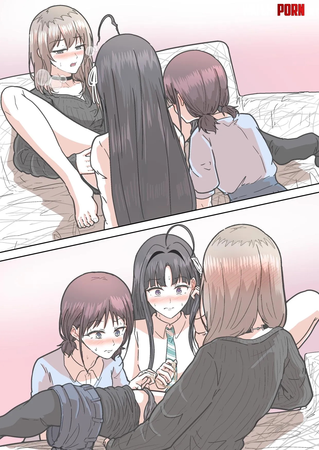 Girls stressed out during their first yuri experience (5tb) [Girls Band Cry] by HentaiDepartment
