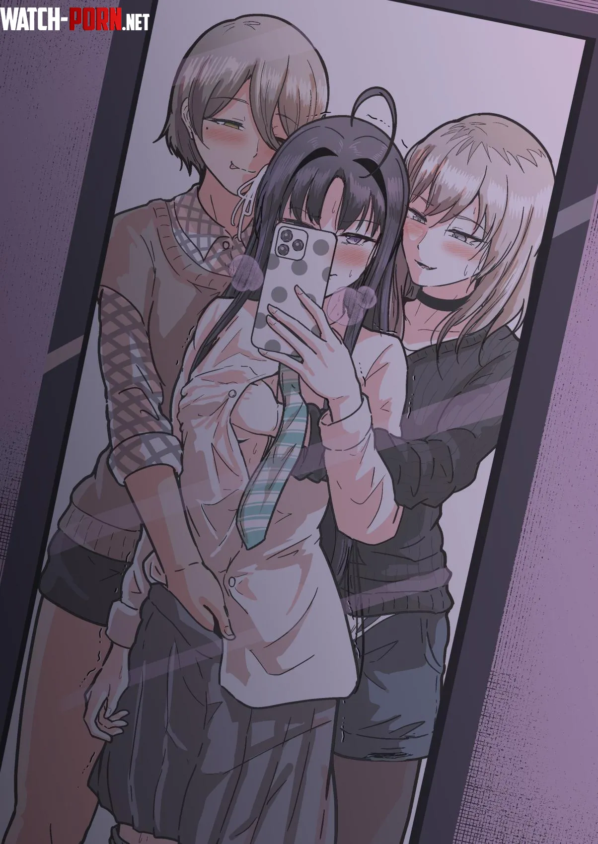 Taking a mirror selfie while being groped (5tb) [Girls Band Cry] by HentaiDepartment
