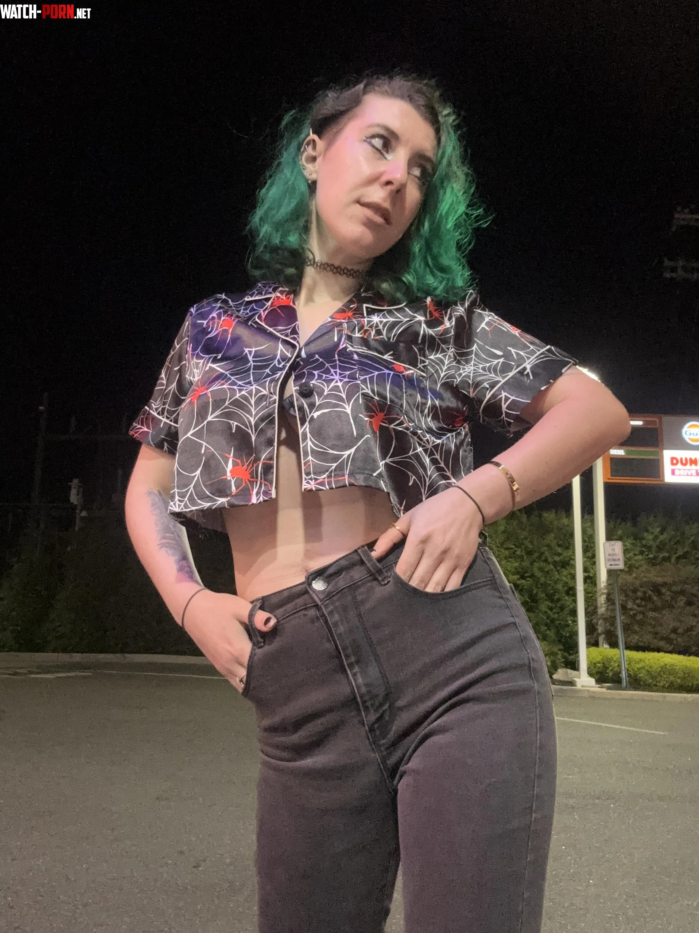 Button up crop top by sirenskiss3