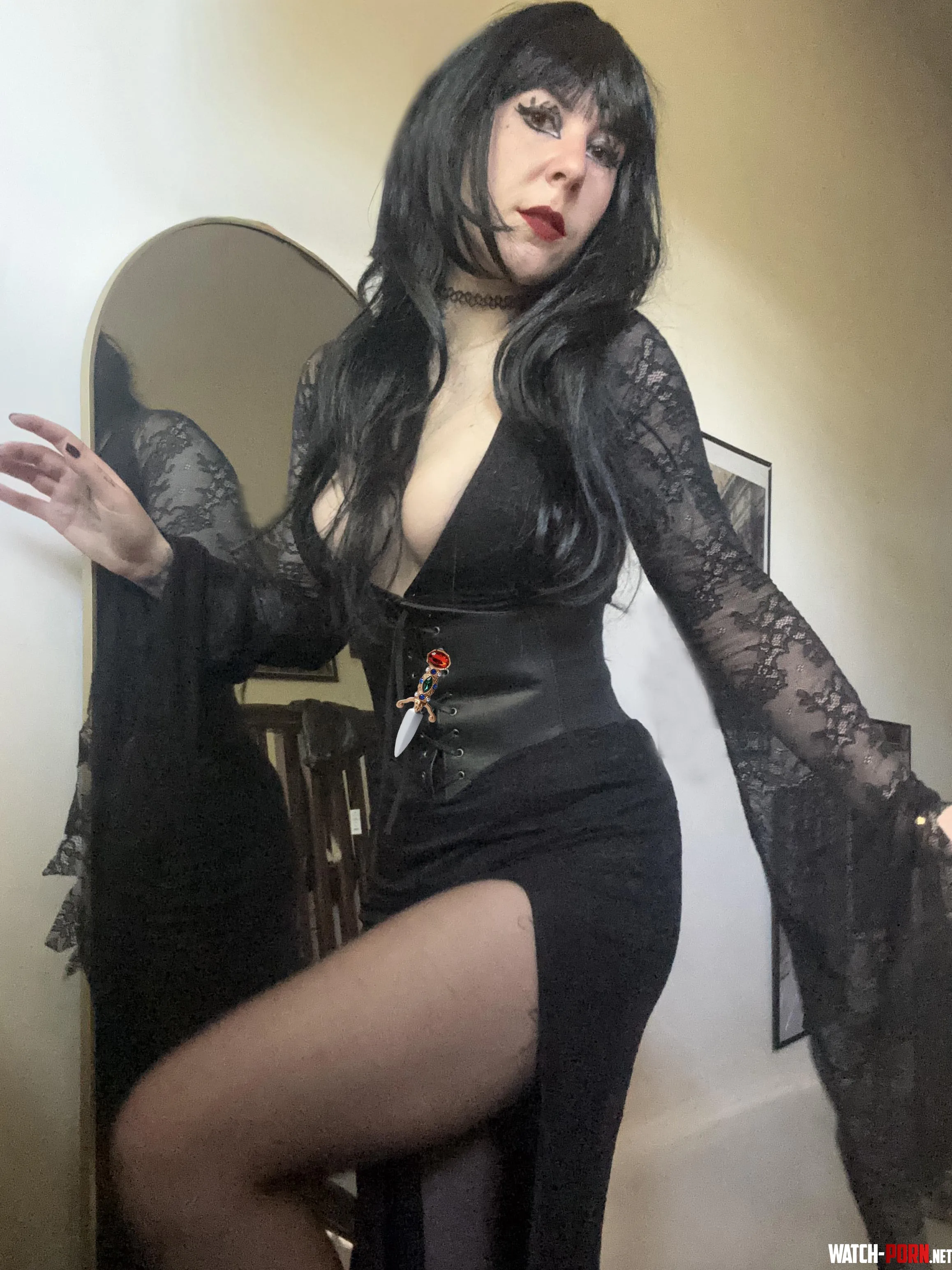 Sexy slit dress by sirenskiss3