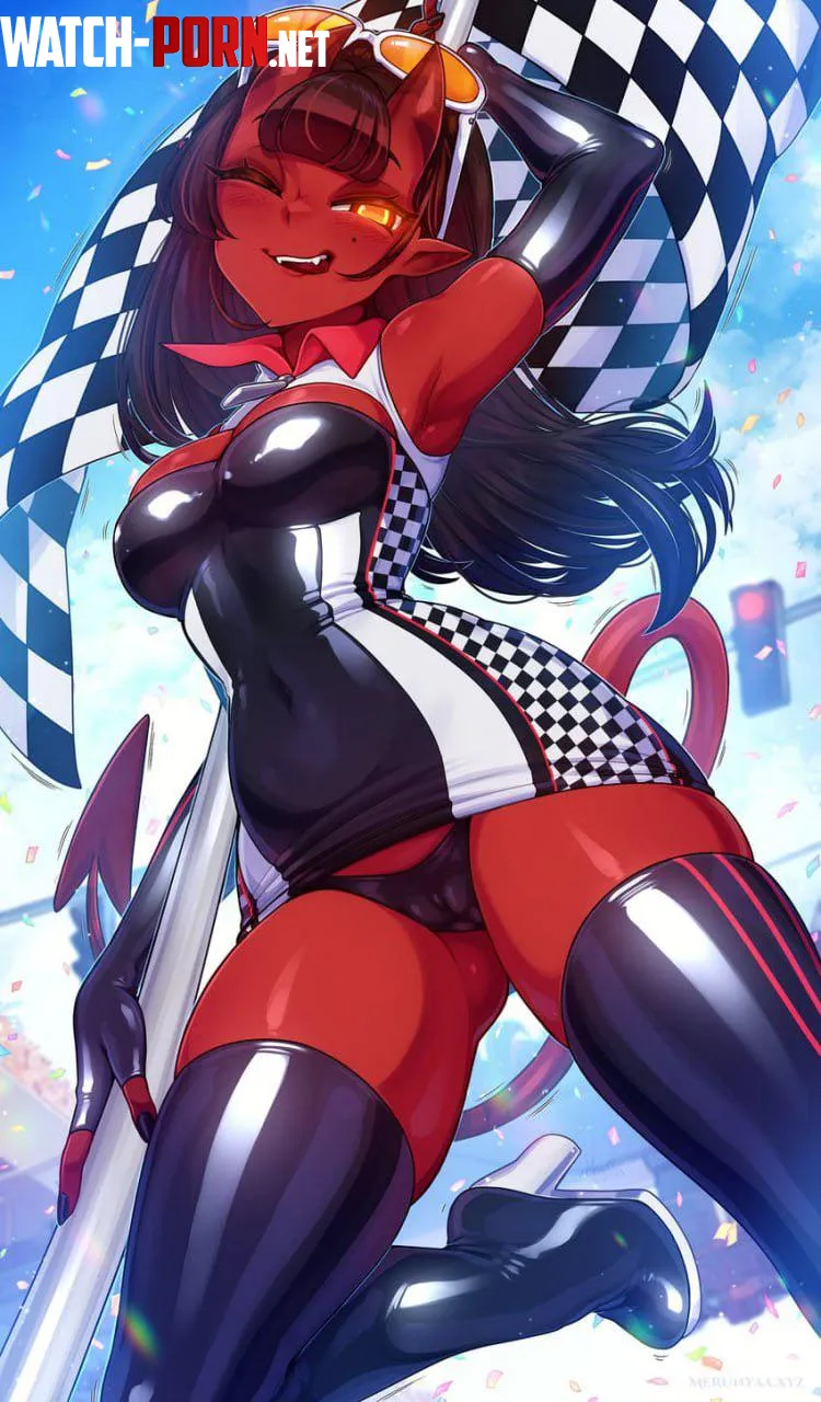 Flag girl Meru (Merunyaa) by RogueStormox