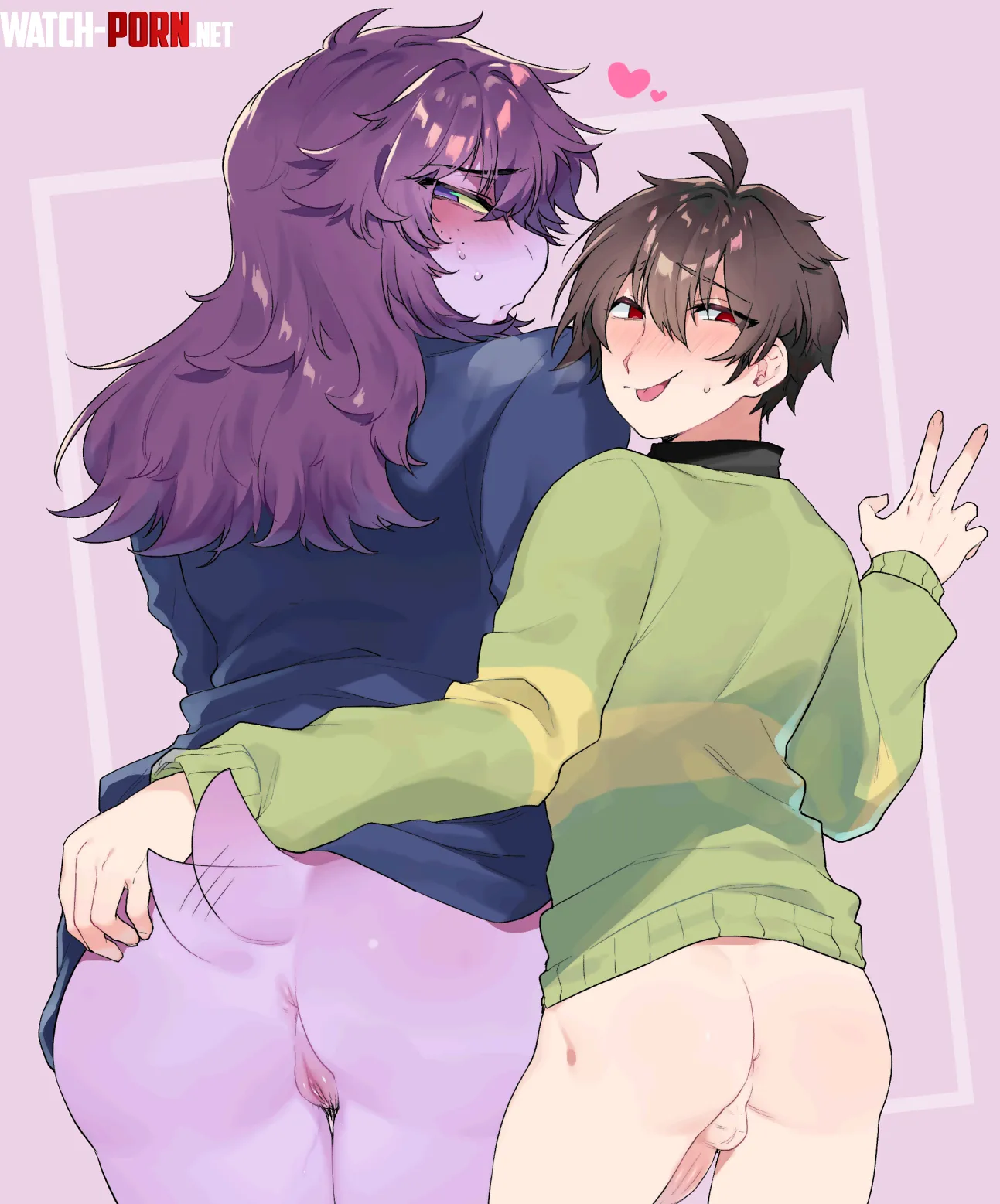 Ass Contest between [Kris] and [Susie] (Komu) by Purple-Job-5082