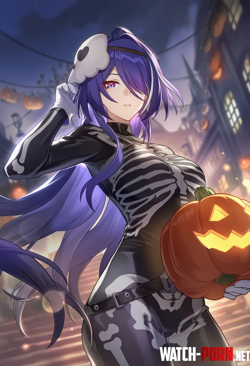 Halloween Acheron [Honkai Star Rail] by WoolsonDaSheep