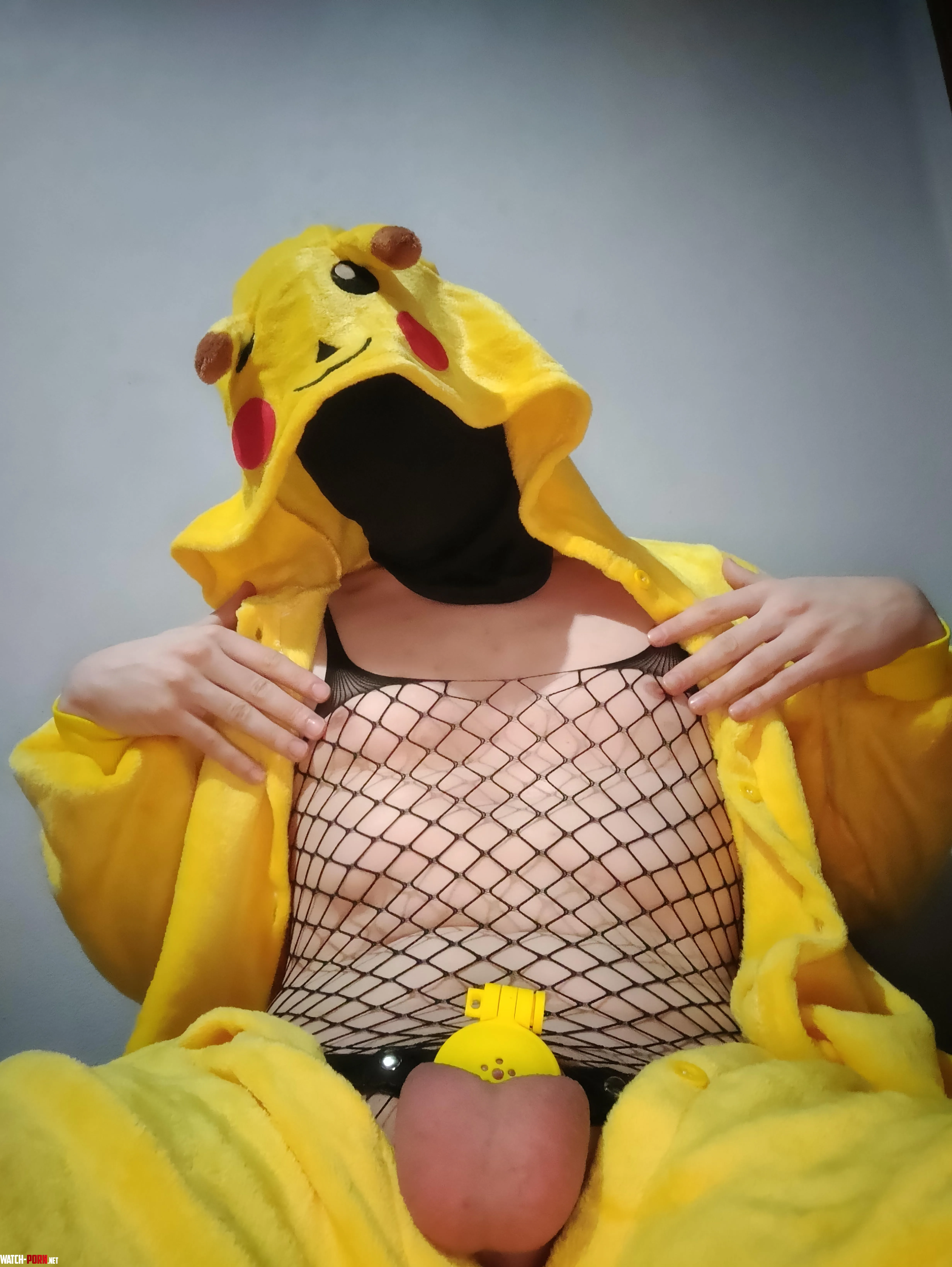 Is my naughty Pikachu cosplay getting better? 🤭😘 [M] by CagedAndHorny1