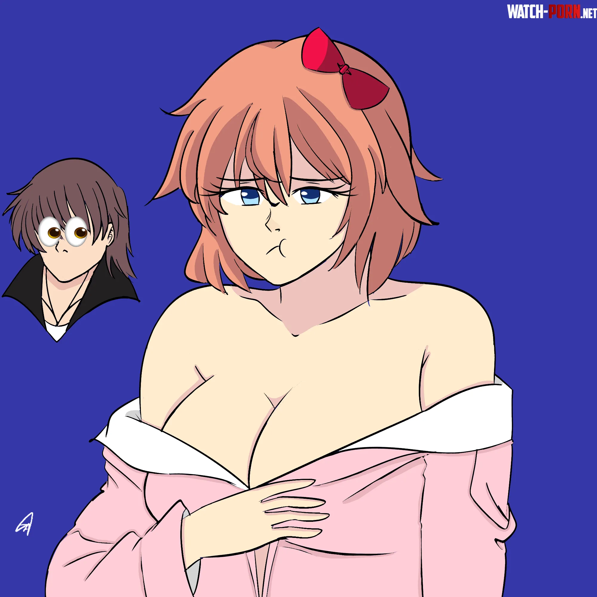 Sayori [GlitchArt] by theblueguy05