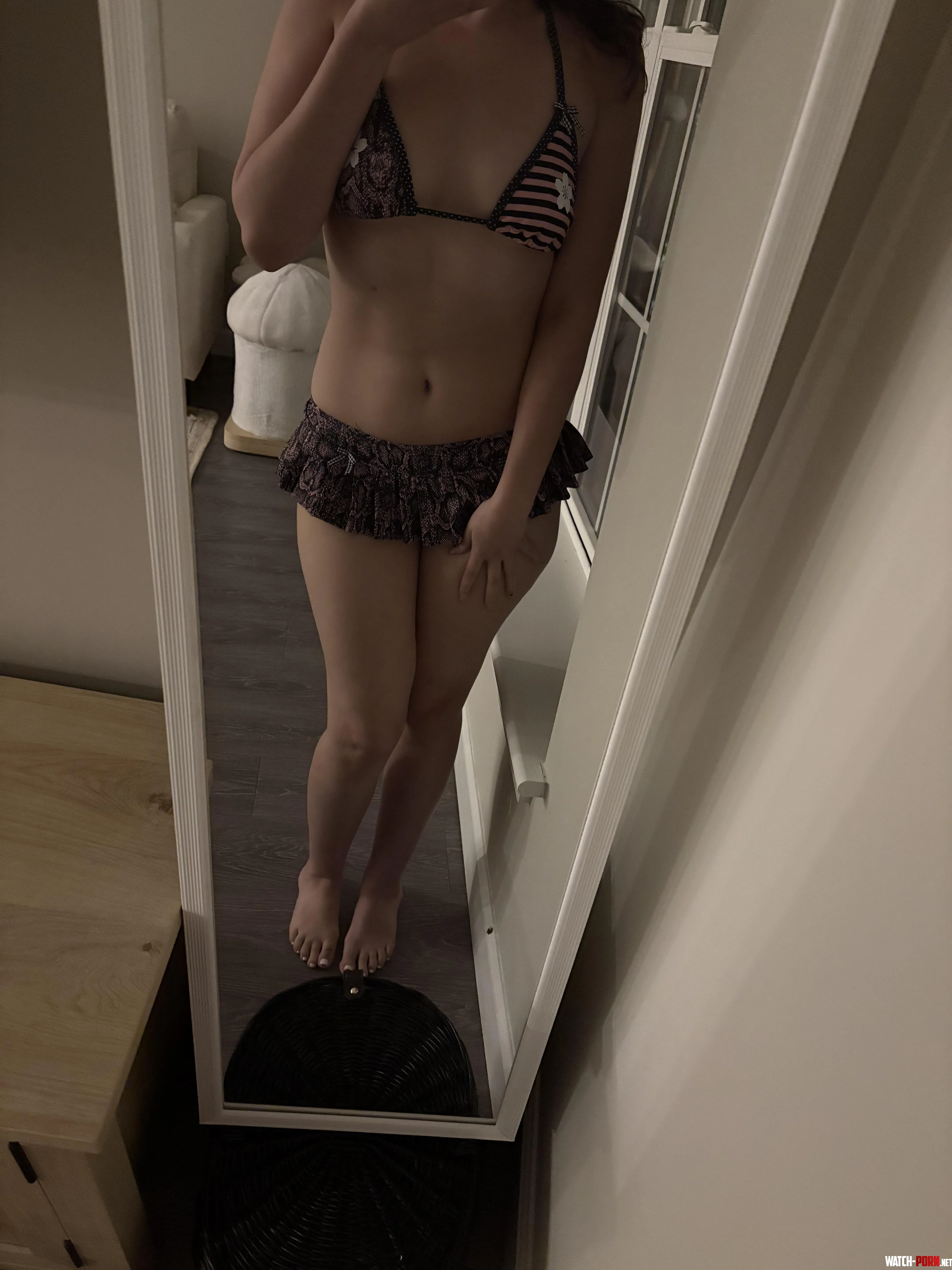 Pink and black bikini in the gloomy early morning hours. by sienna_doll