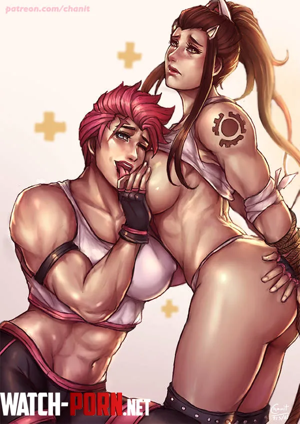 Zarya doms Brigitte (kachima) [Overwatch] by SiarX
