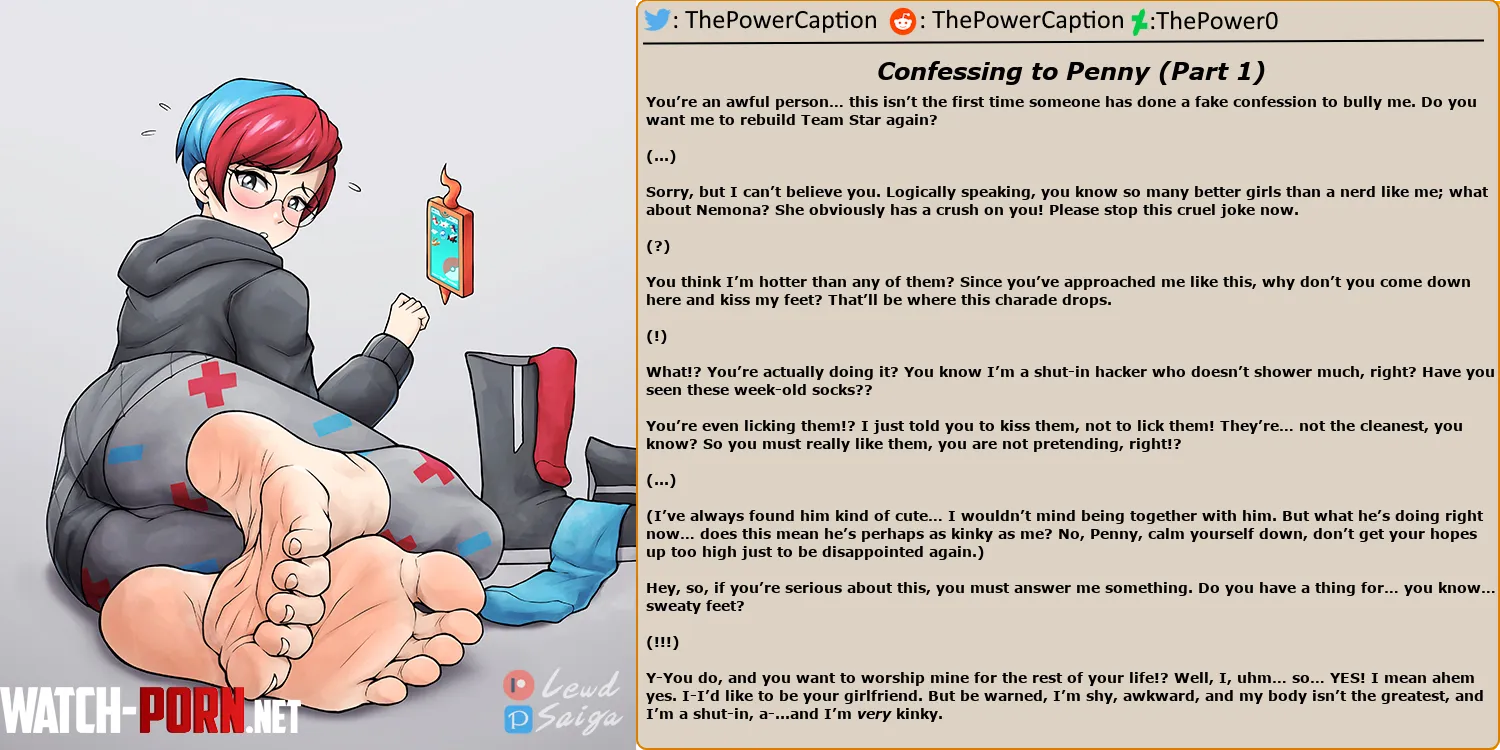 Confessing to Penny (Part 1) [Artist: LewdSaiga] [Wholesome] [Penny] [Confessing] [Shy][Nerdy] [Kinky Shut-in] by ThePowerCaption