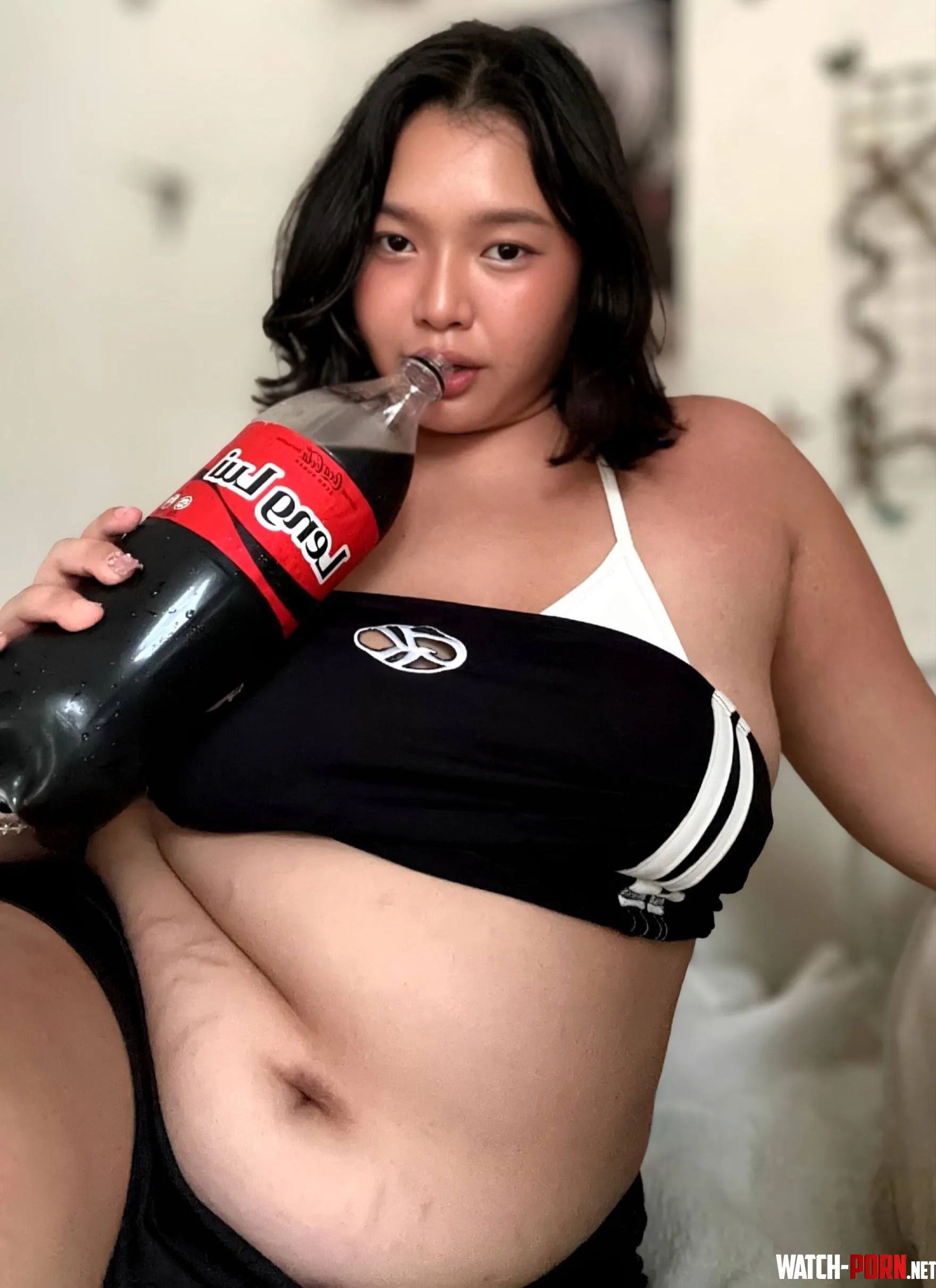 Come play with my belly while I finish my soda <3 by Aikow__