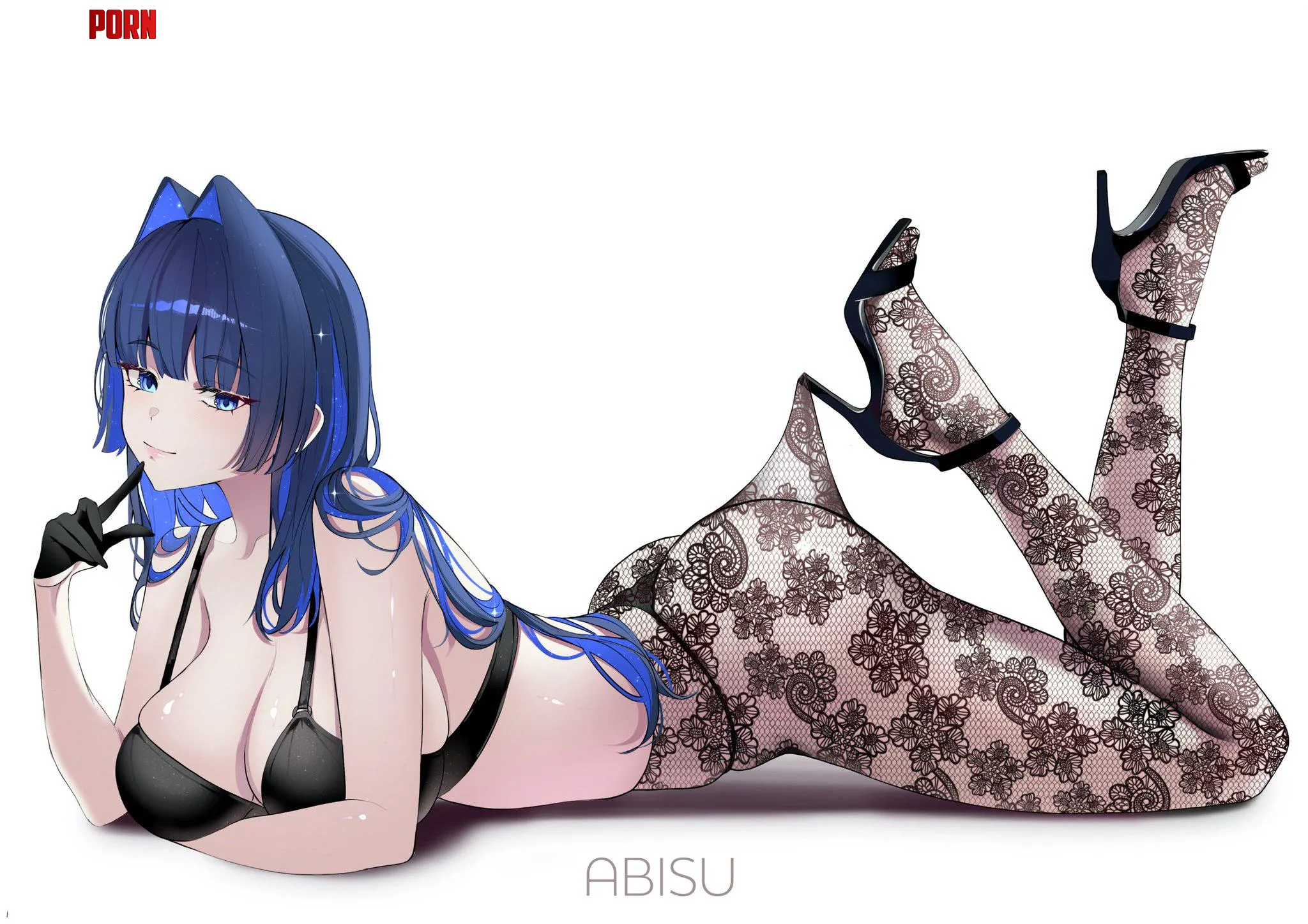 Kronii in black bra (fromabisu) [Hololive] by elegantloveglimmer