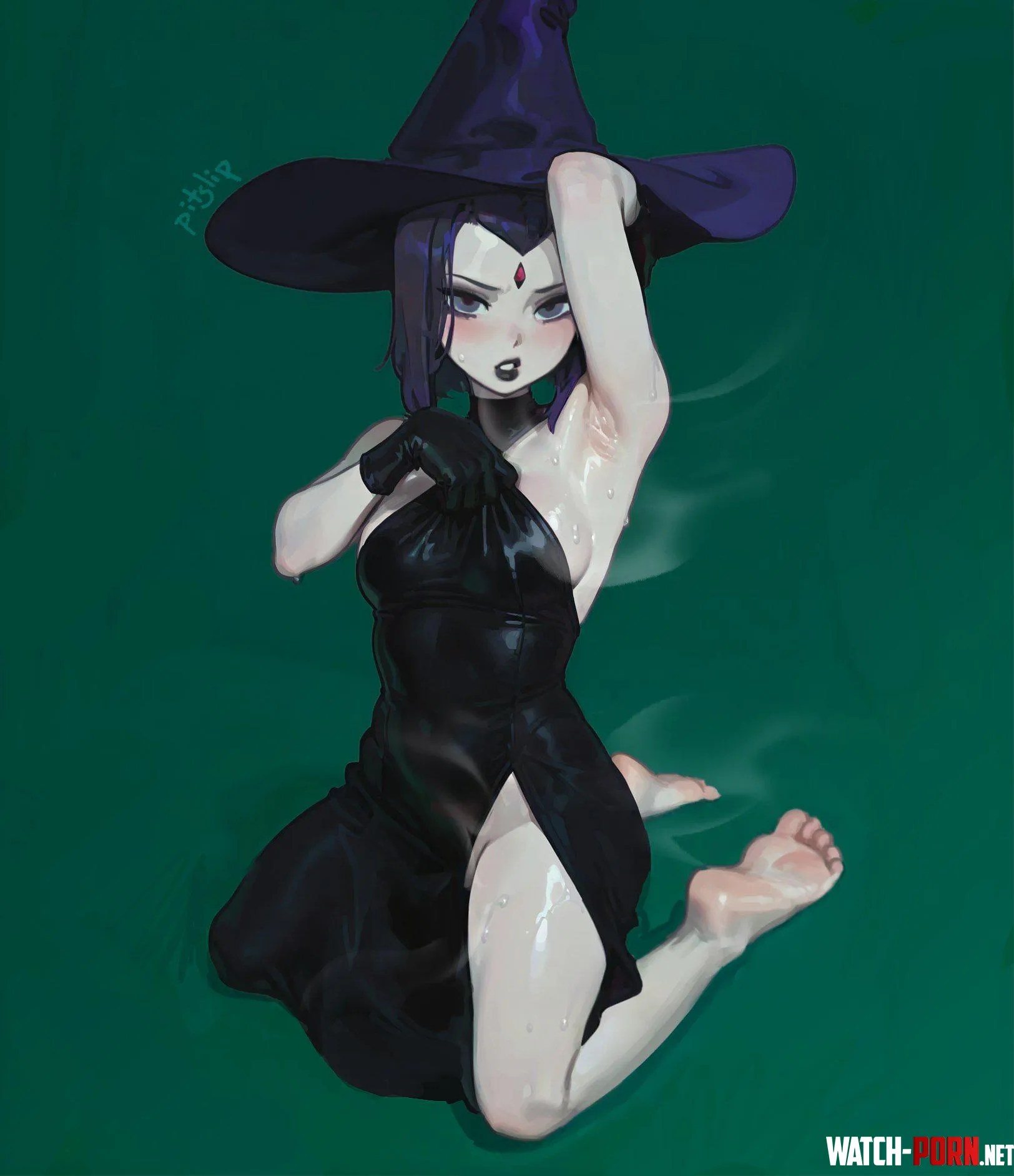 Raven getting into the Halloween spirit by McKnight94