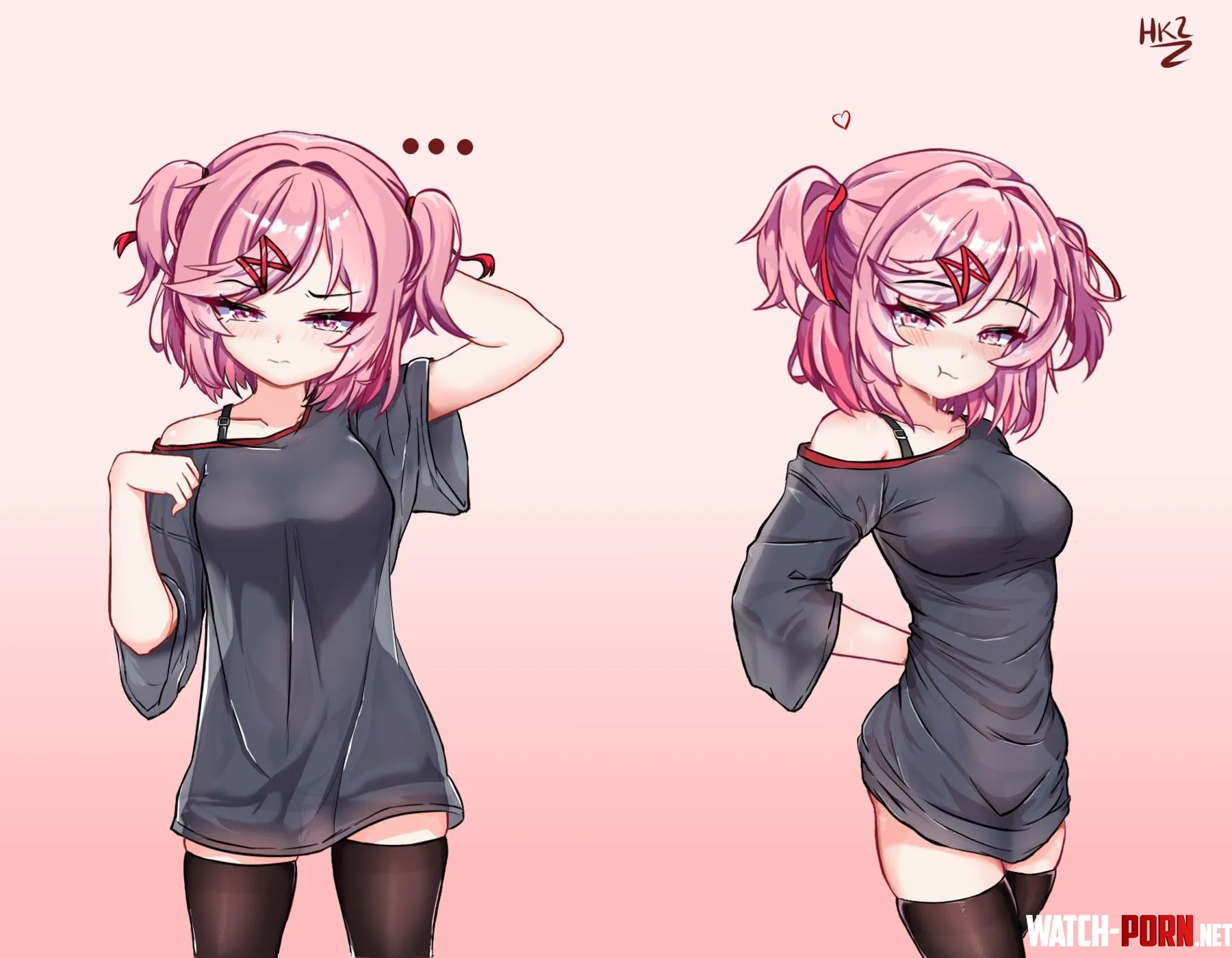 Natsuki in black by KrazyK1989