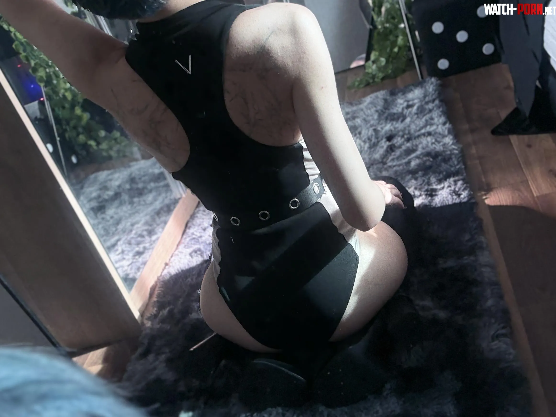 the swimsuit hugs and accentuates my butt by kawaiiipunk