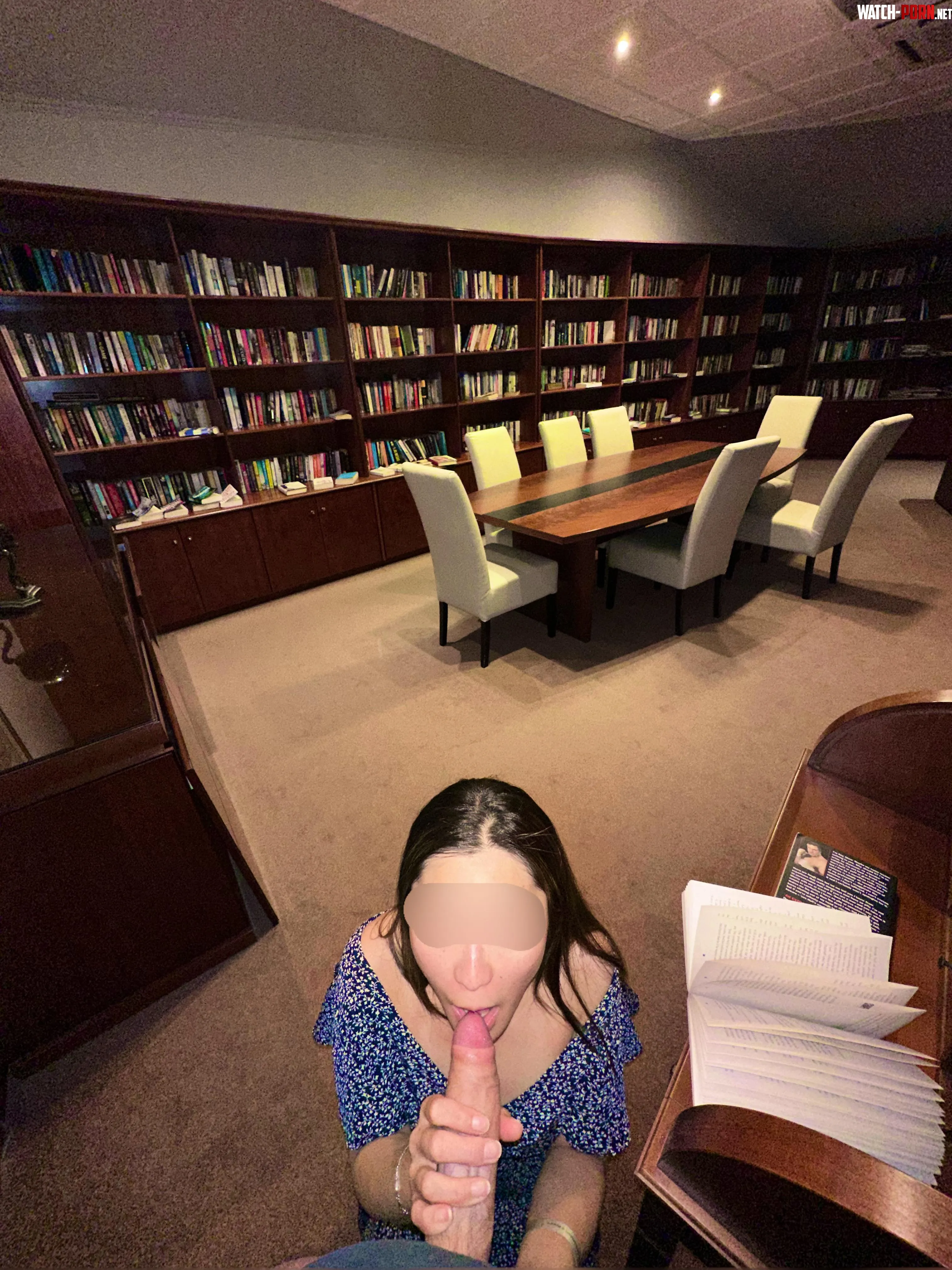 When your bosses BWC is so obvious through his trousers I just had to suck it in the board room! by PetiteAsianTravels