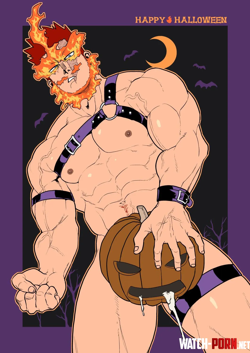 A little late Halloween but Enji coming into a pumpkin (pppppppppq) by EternalSnow05