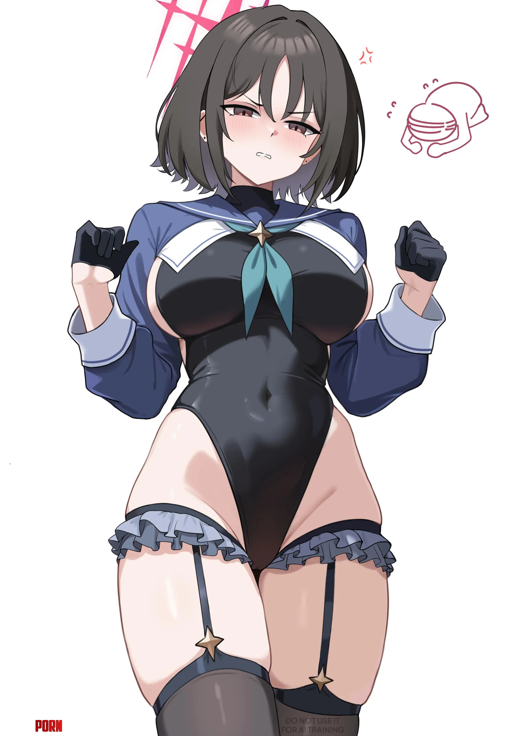 Misaki in Shimiko's Magical Girl outfit (kanghak/Kohiaren) [Blue Archive] by llamanatee