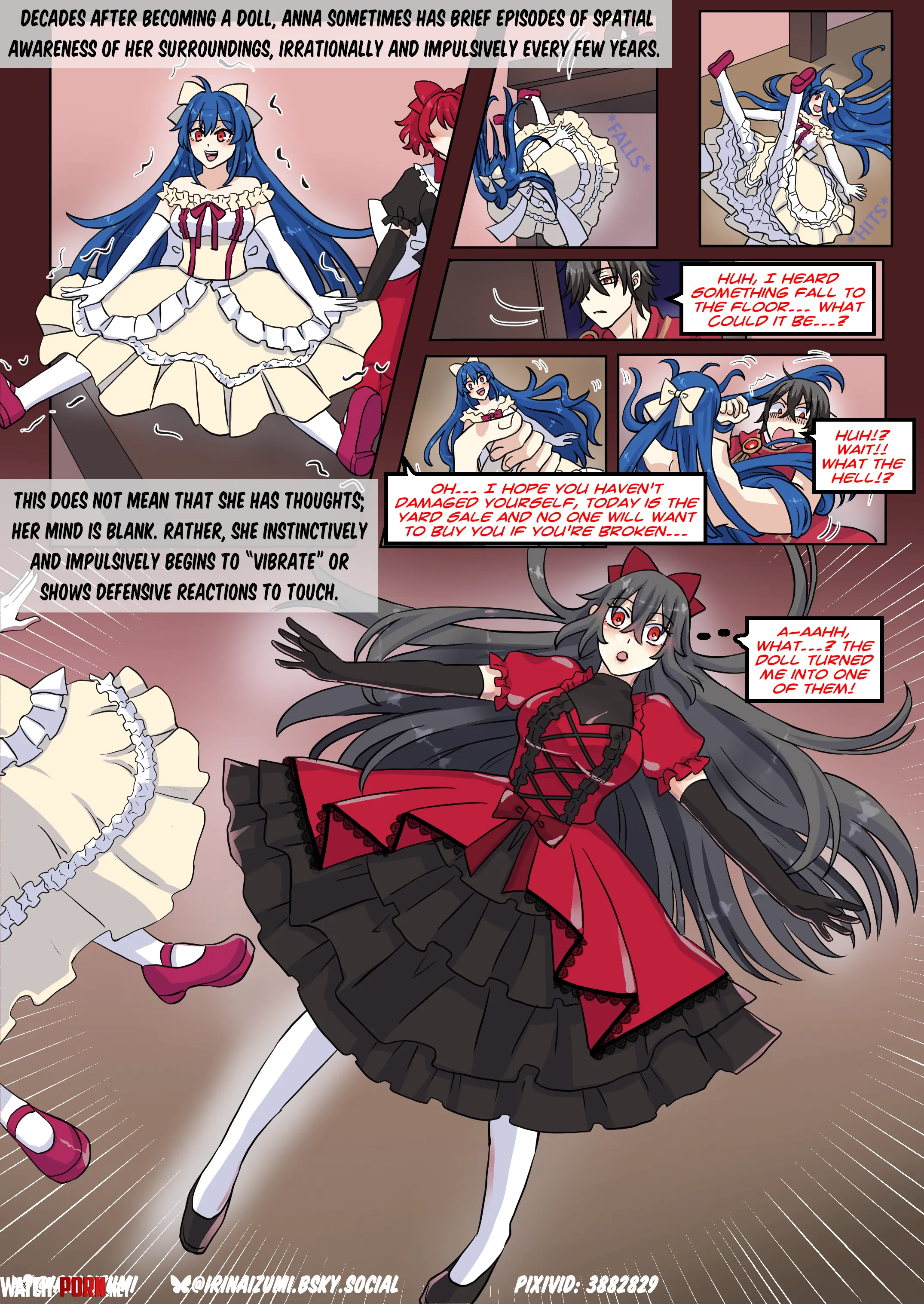 Dude is turned into a doll when he touches a haunted (or not so haunted) doll. (dollification/TG) by LoudContract2700